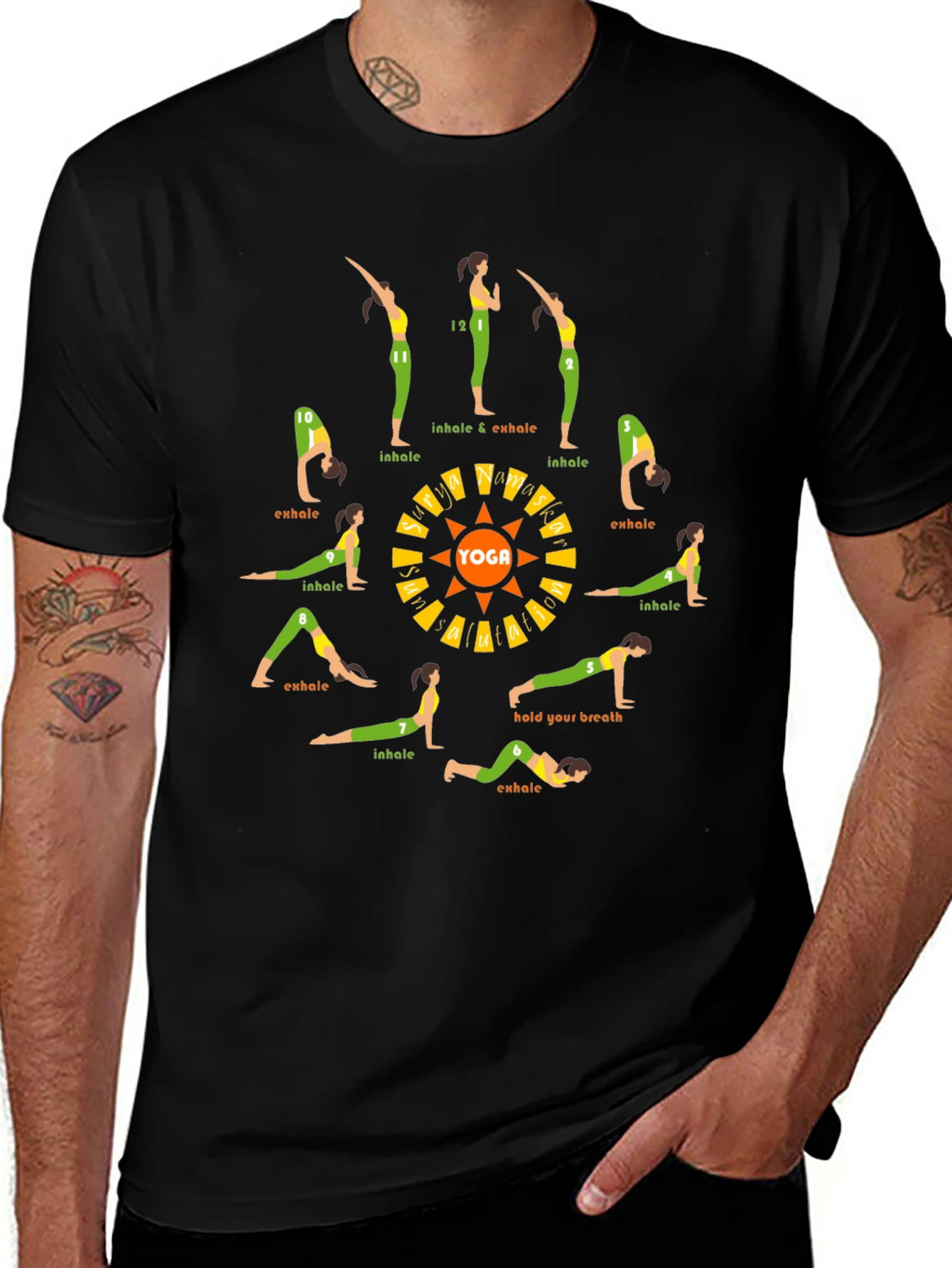 Variant 14 of Yoga Sun Salutation T-Shirt