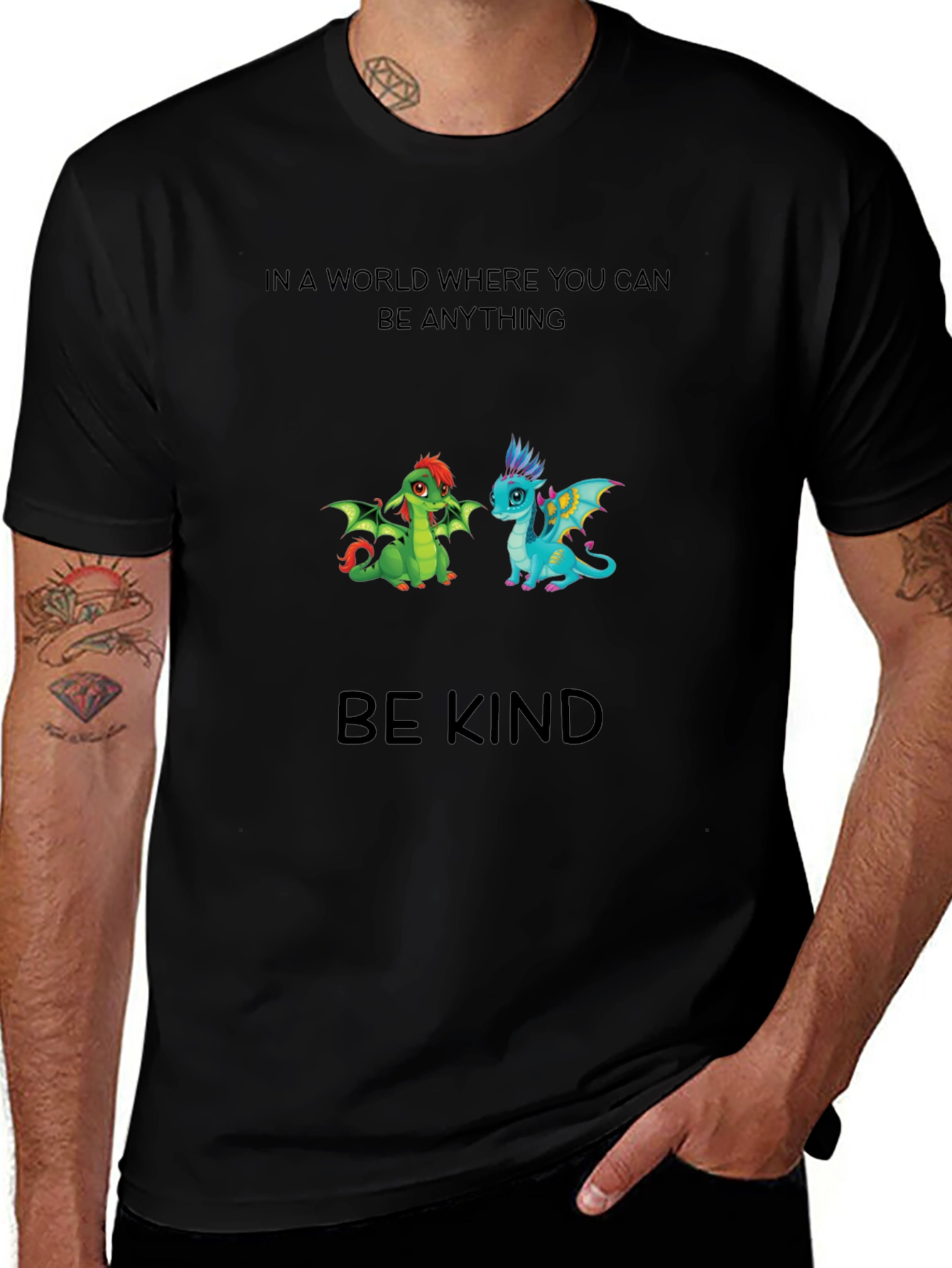 Variant 12 of Be Kind Dragon Graphic Tee