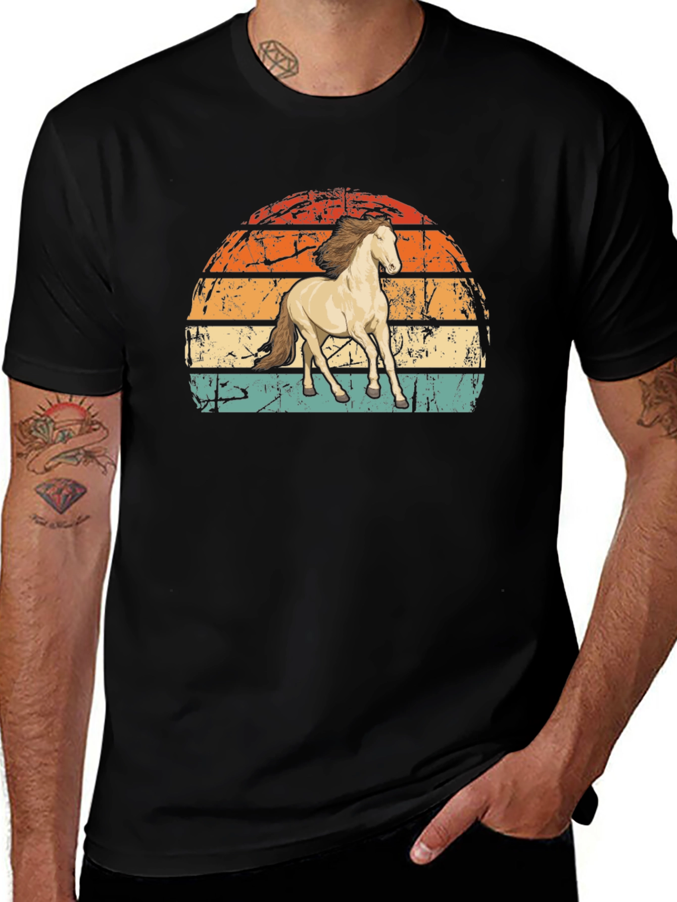 Variant 20 of Vintage Horse Sunset Graphic T-Shirt
