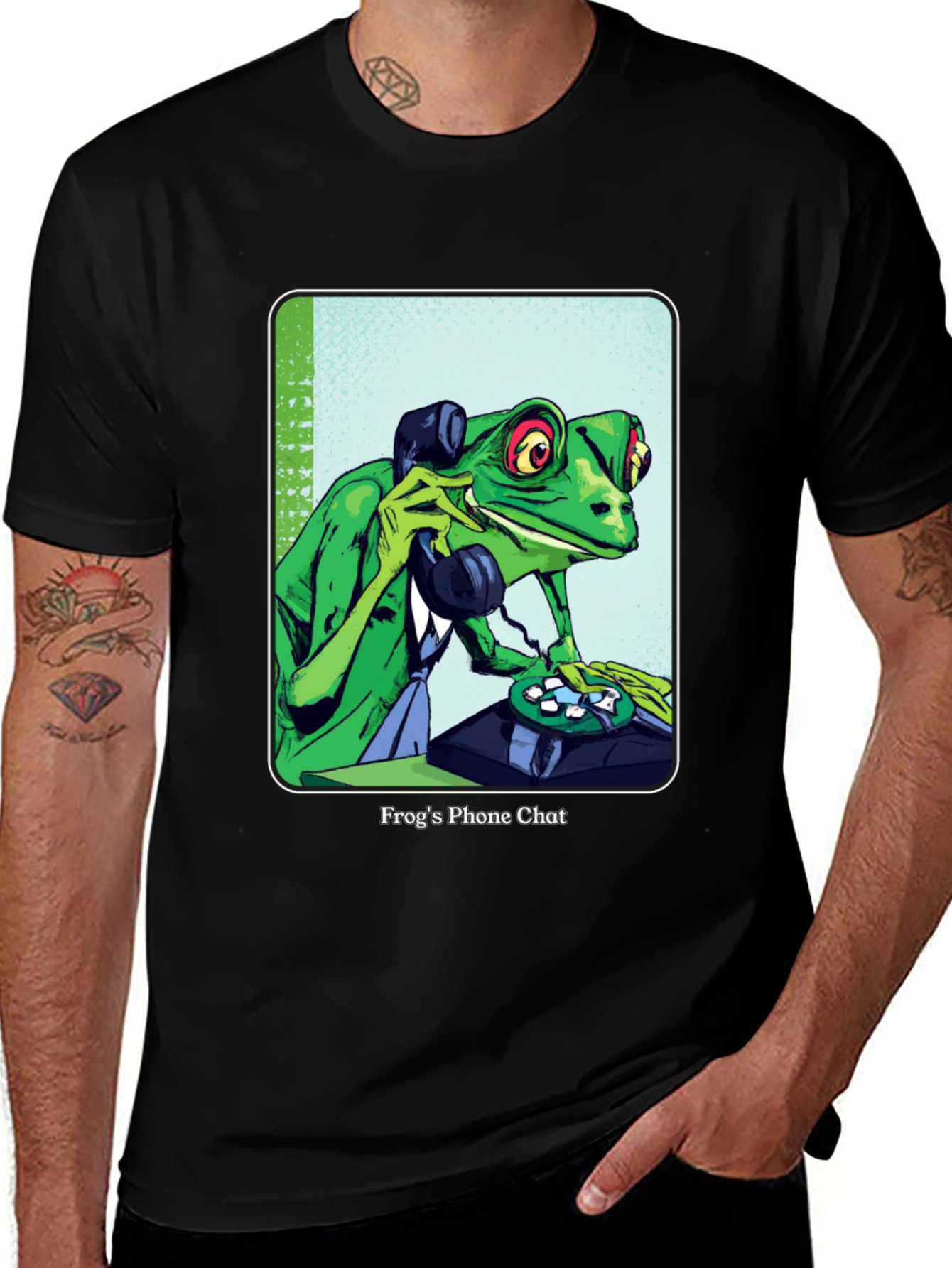 Variant 20 of Frog's Phone Chat T-Shirt