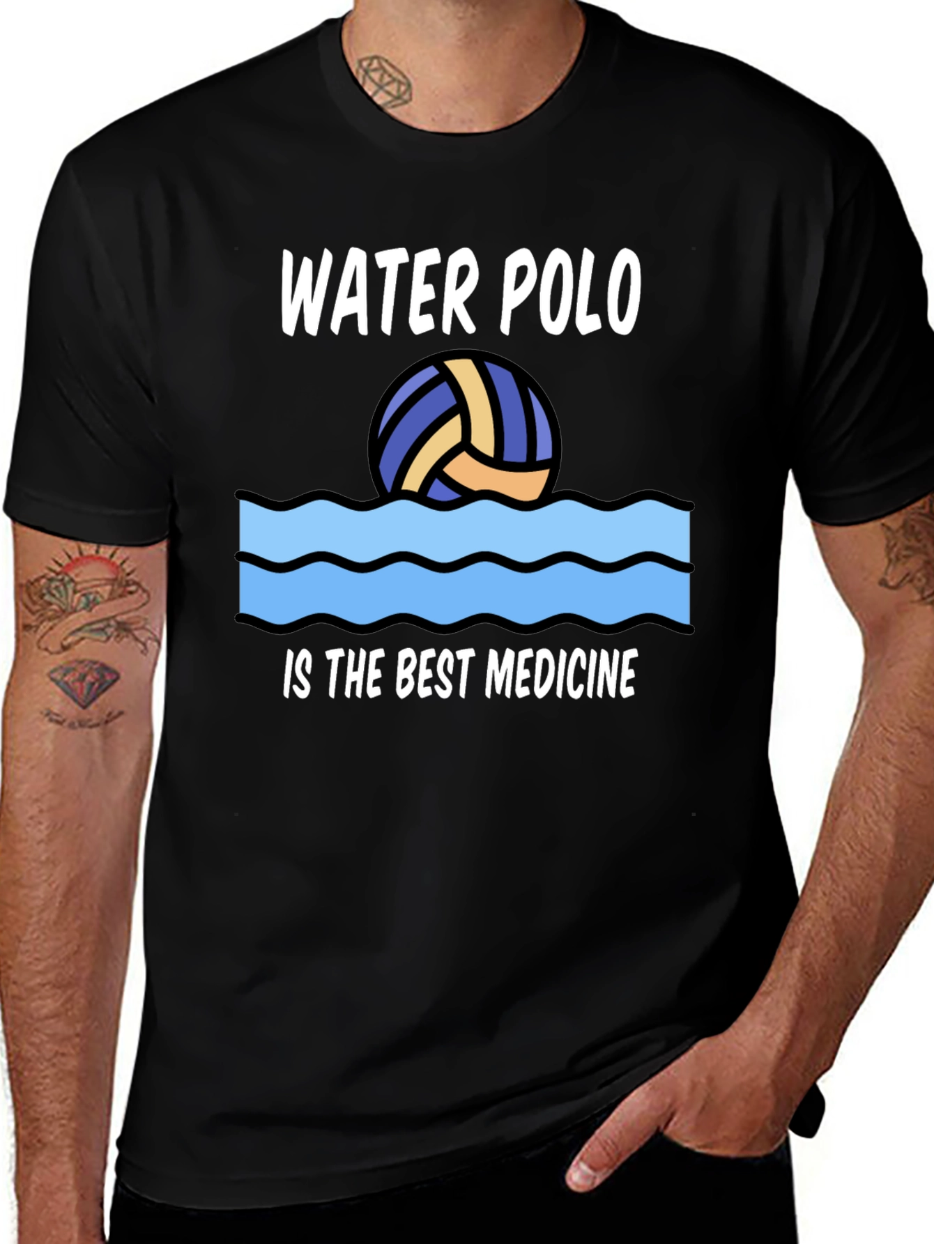 Variant 7 of Water Polo Best Medicine Graphic T-Shirt