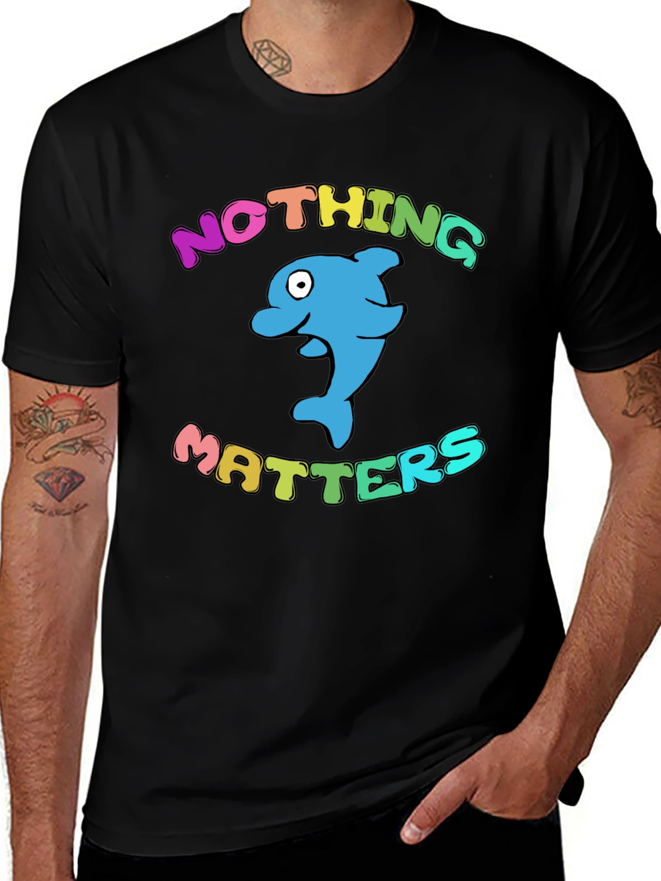 Variant 19 of Nothing Matters Dolphin T-Shirt - Black