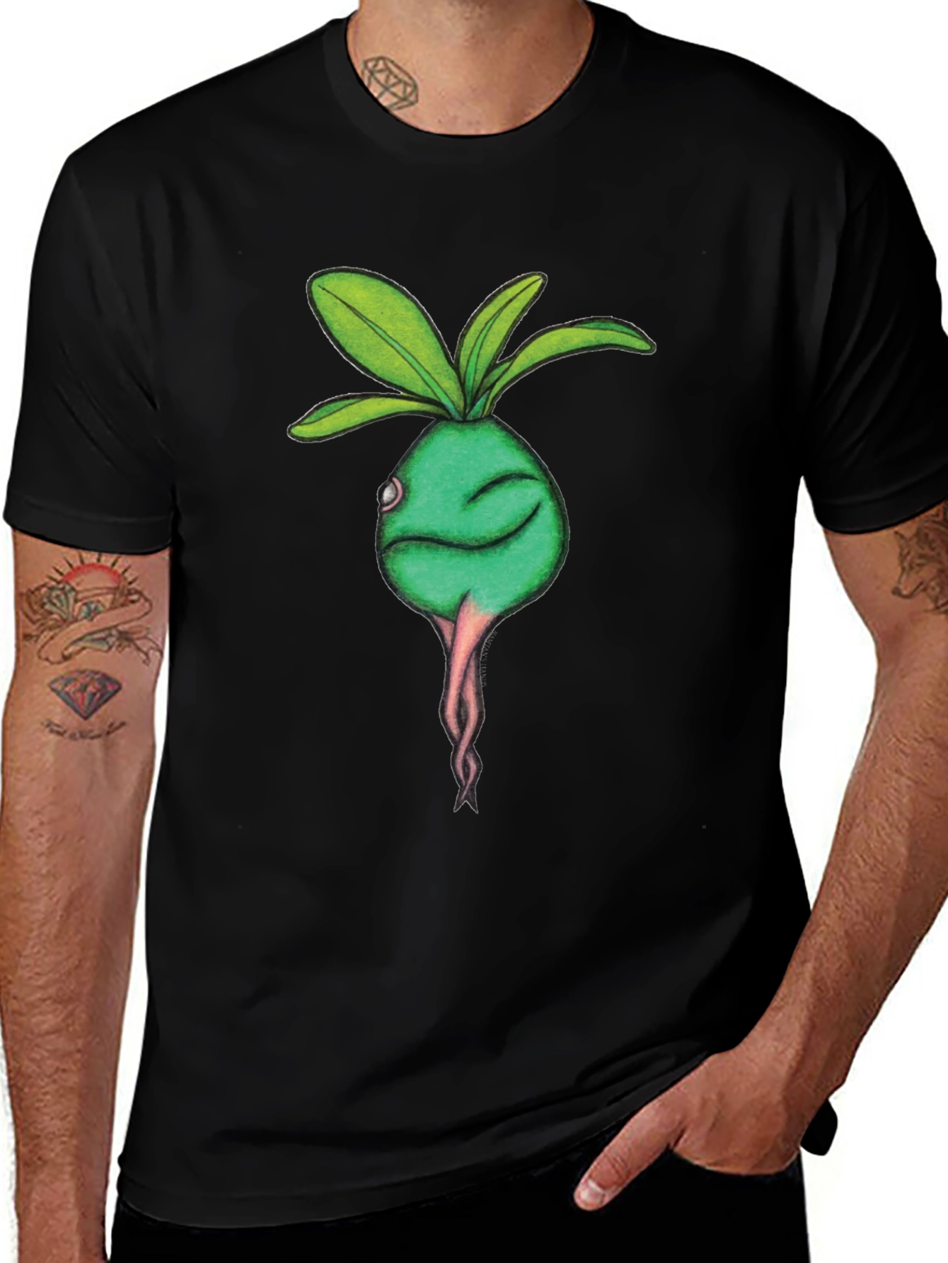 Variant 22 of Radish Character Graphic Tee - Casual Comfort