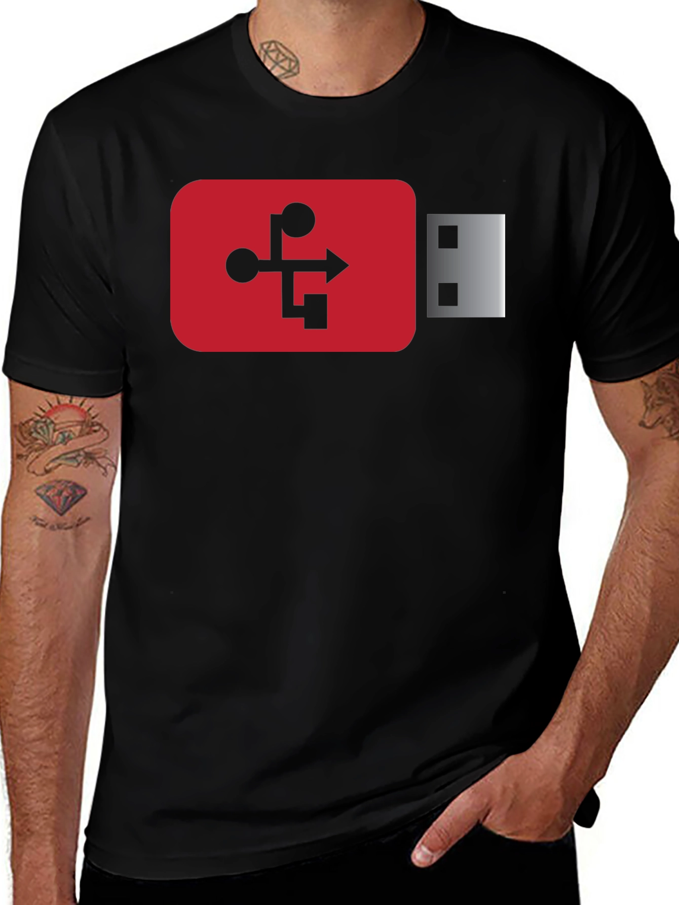 USB Drive Graphic Tee - Geek Chic!