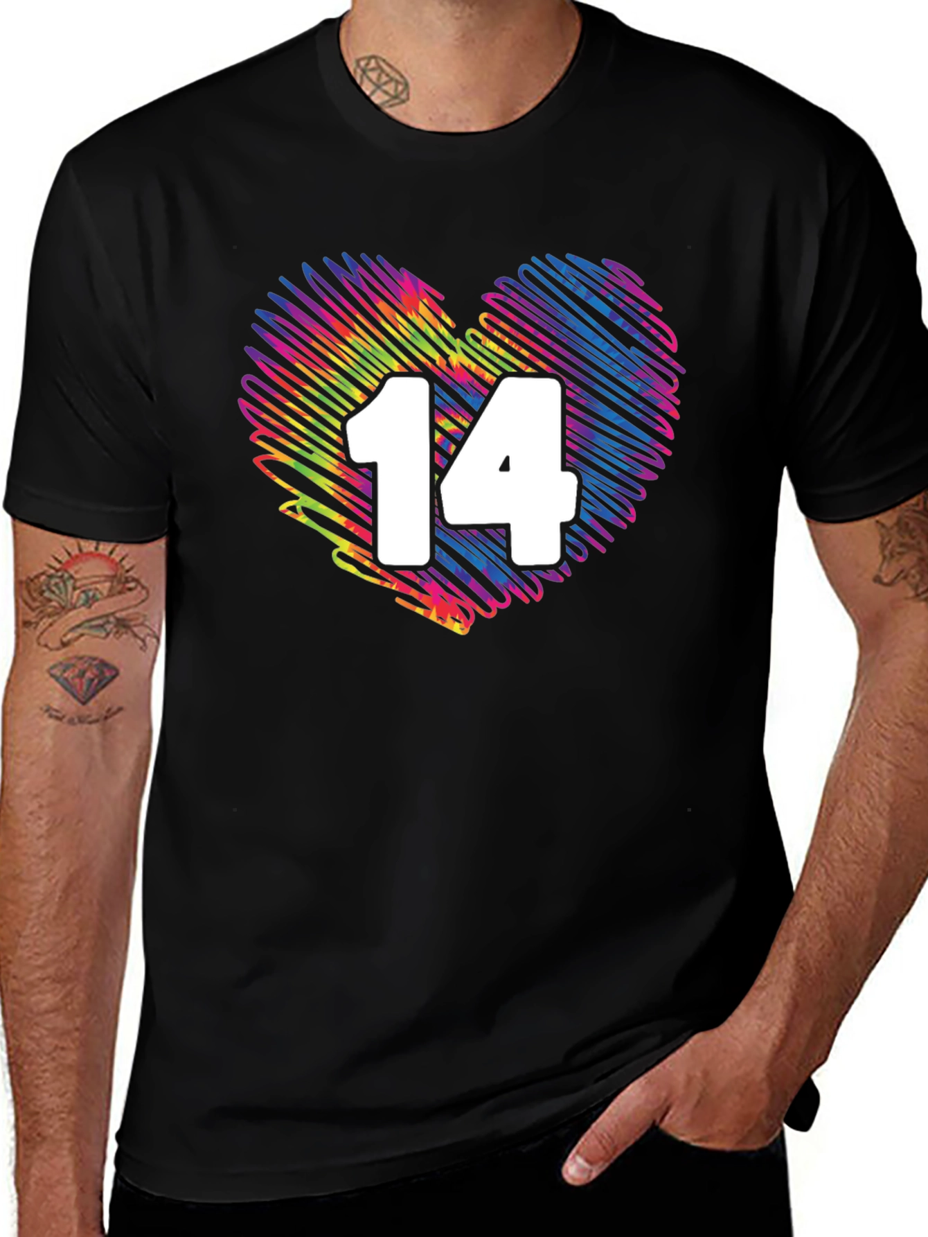 Variant 12 of Colorful Heart 14 Graphic T-Shirt