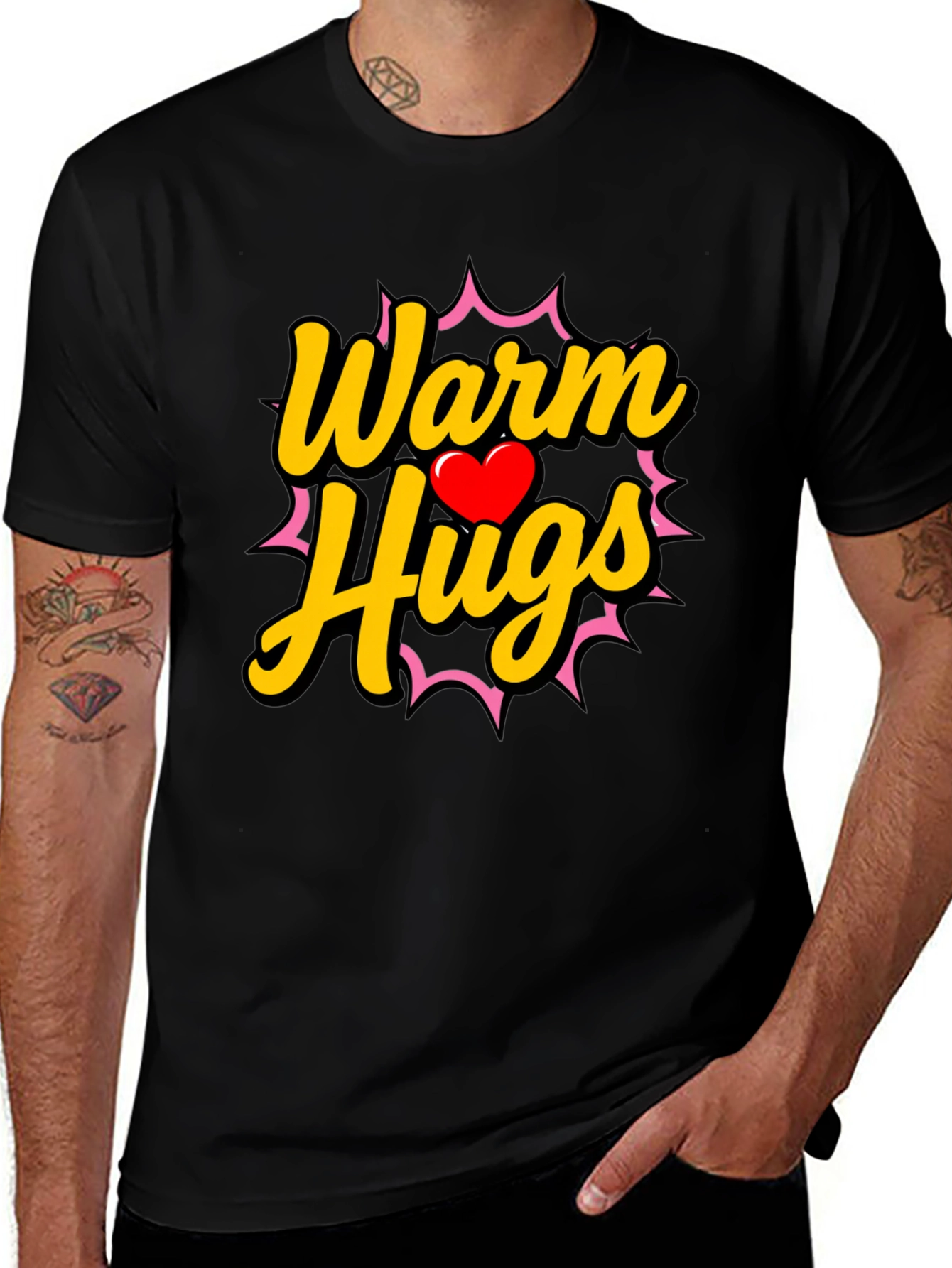 Variant 3 of Warm Hugs Graphic T-Shirt - Black