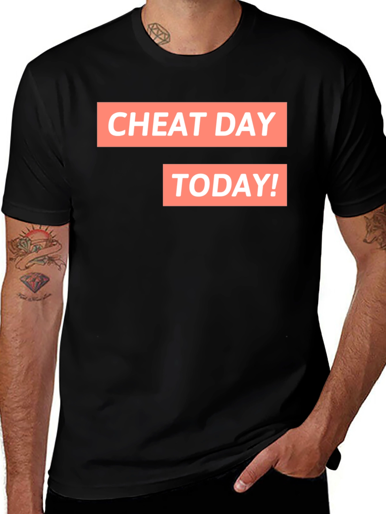 Cheat Day Today! Black T-Shirt