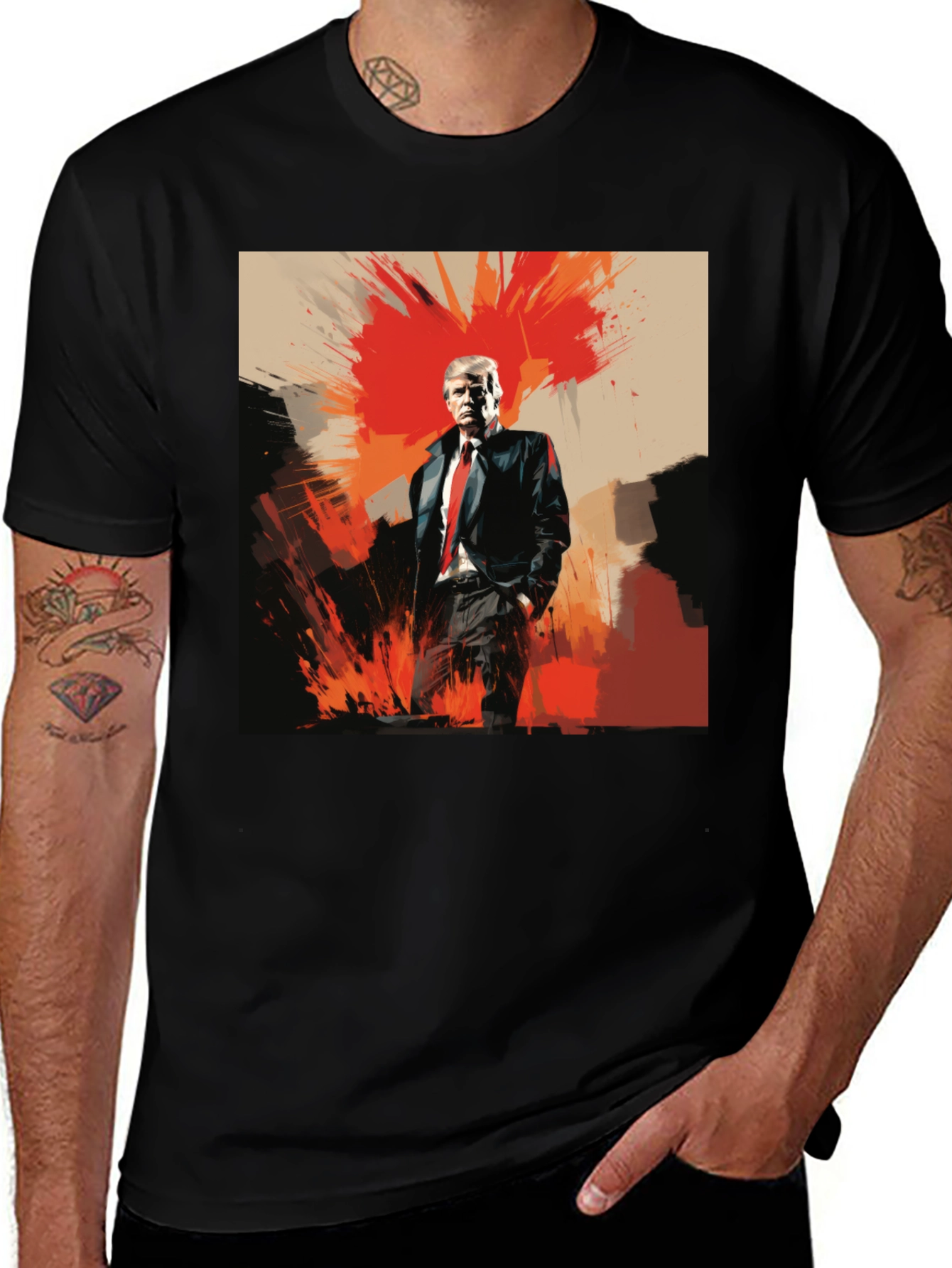 Variant 20 of Bold Trump Graphic Tee - Black