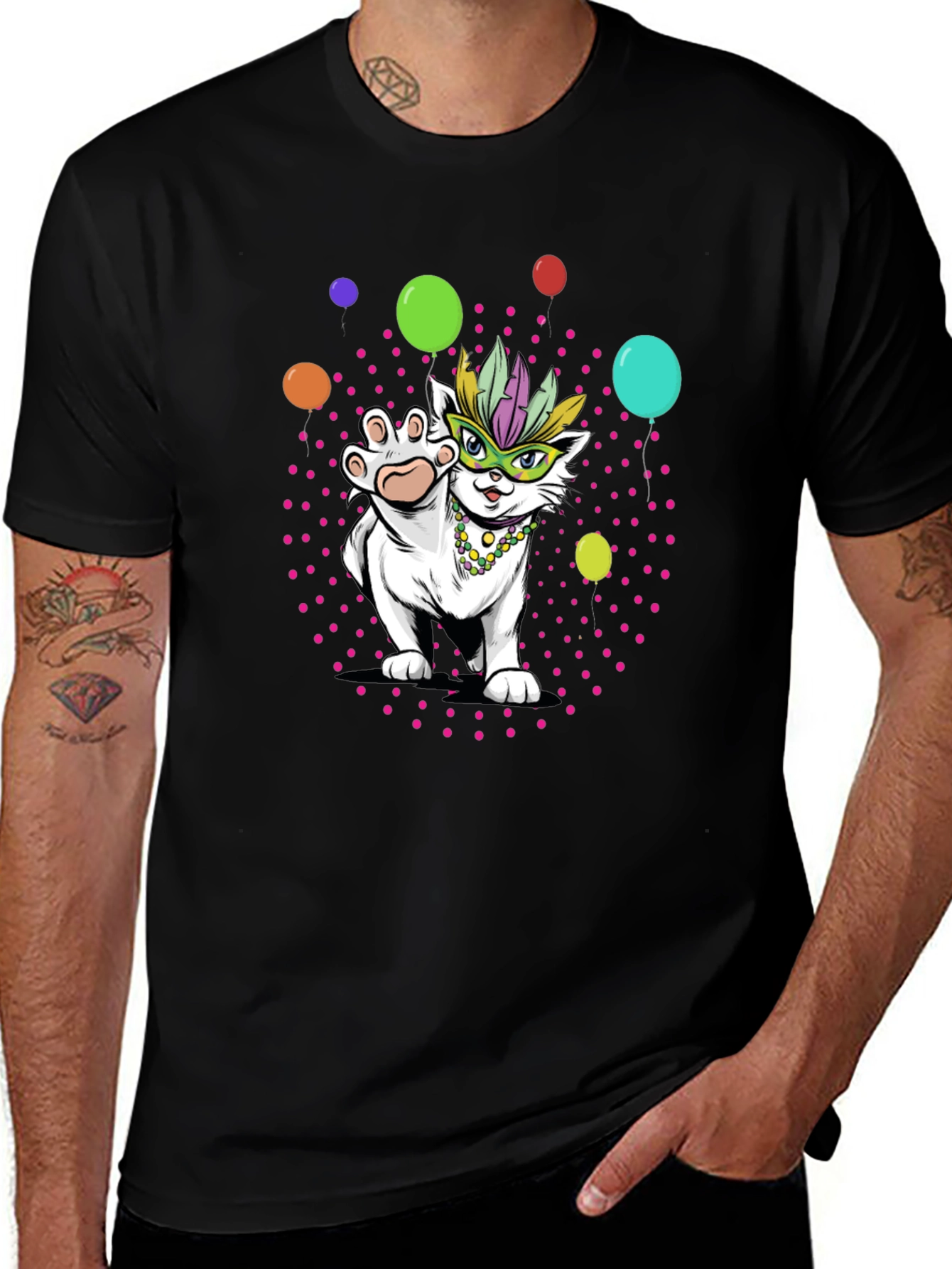 Mardi Gras Cat T-Shirt