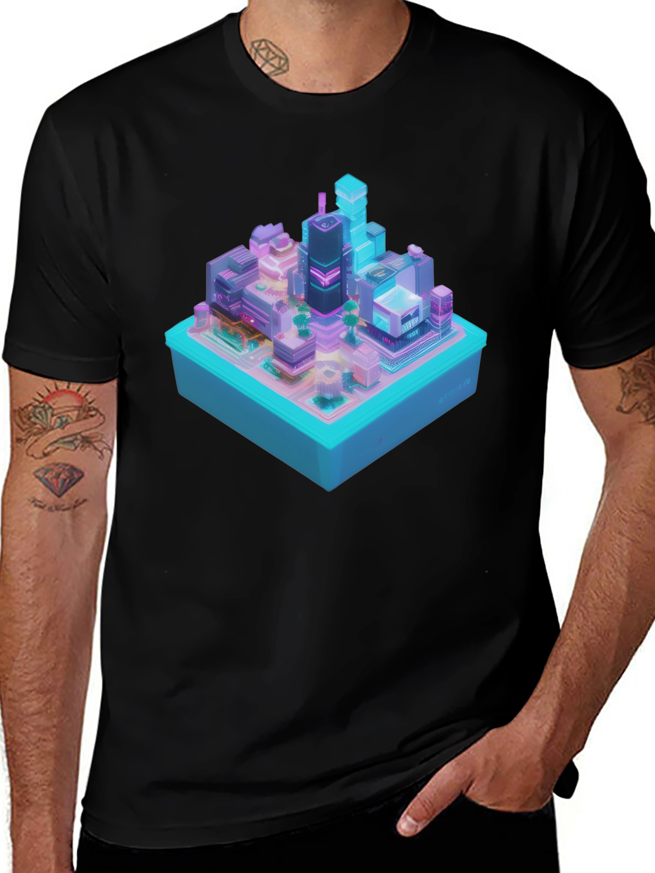Variant 8 of Isometric City T-Shirt - Urban Style Tee