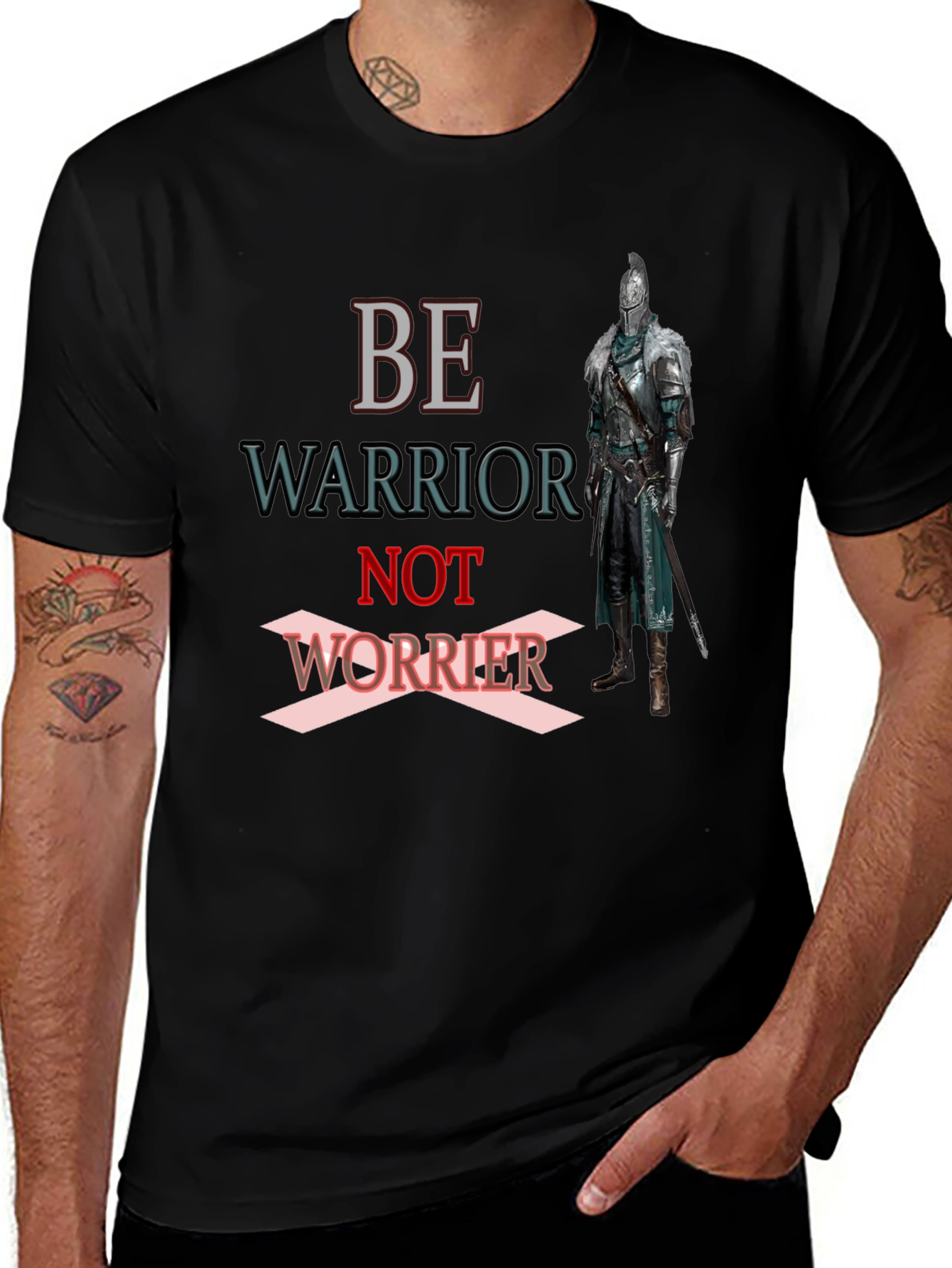 Variant 17 of Be Warrior T-Shirt - Motivational Graphic Tee