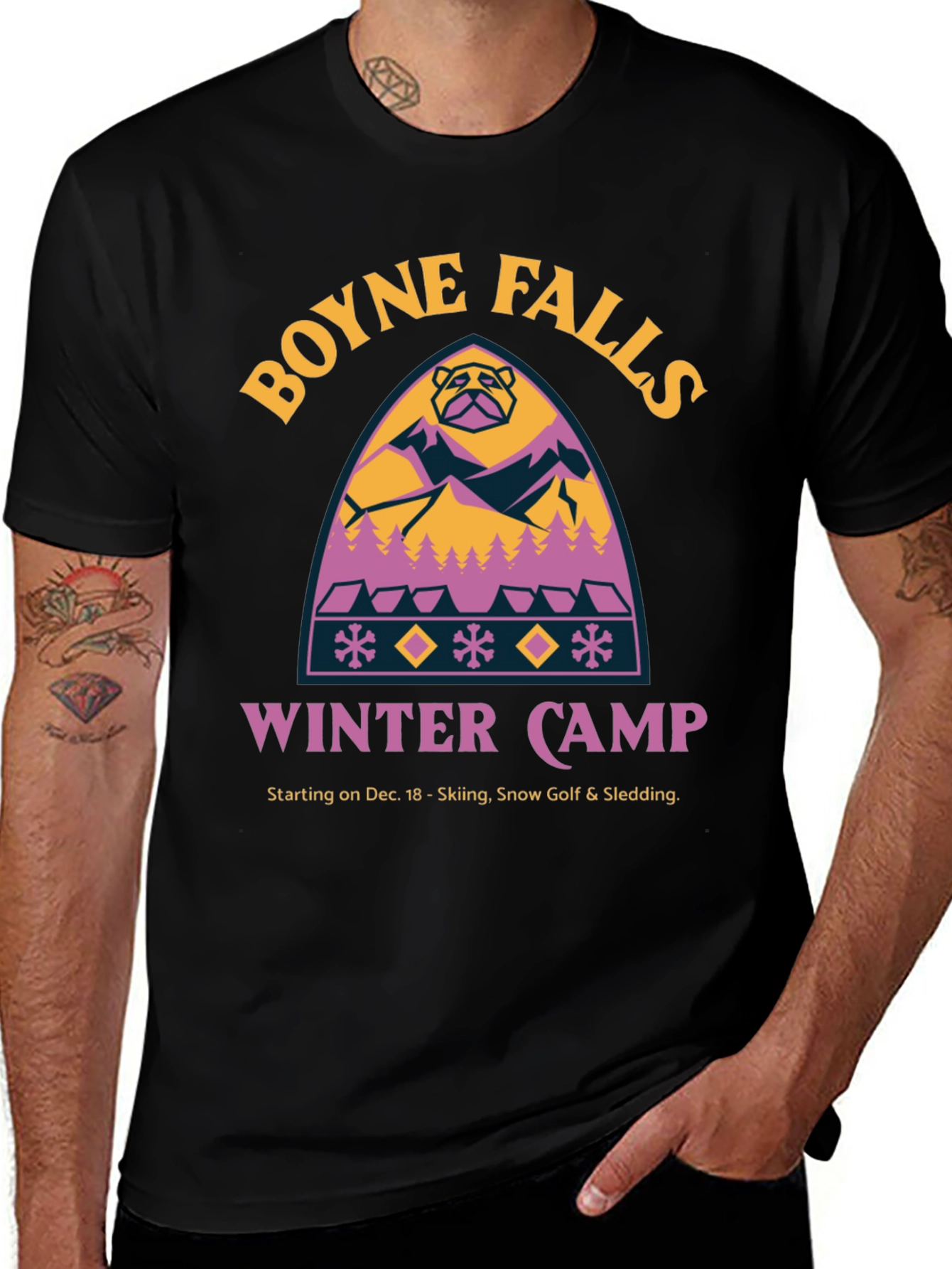 Variant 19 of Boyne Falls Winter Camp T-Shirt