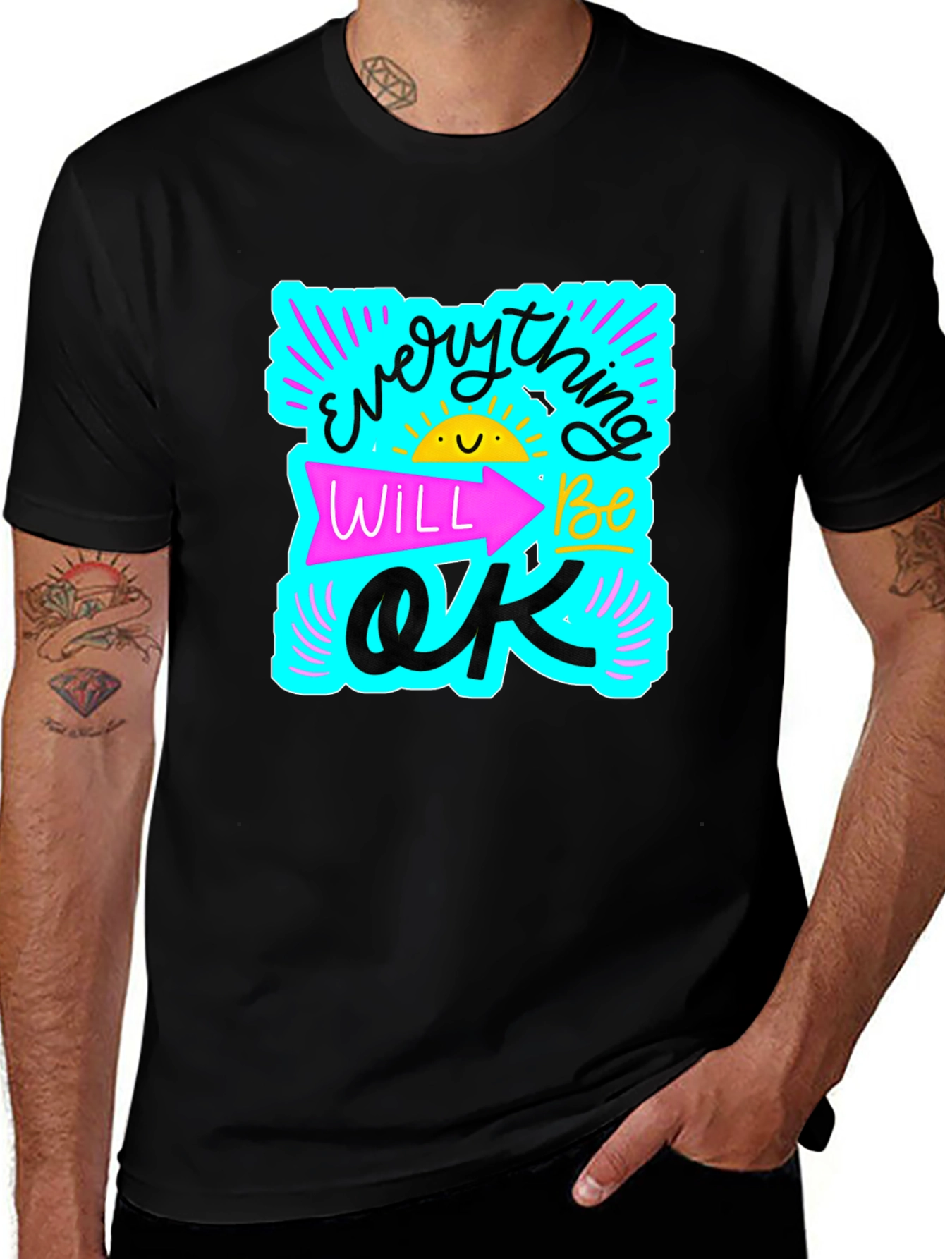 Variant 25 of Everything Will Be OK Graphic Tee - Unisex Comfort