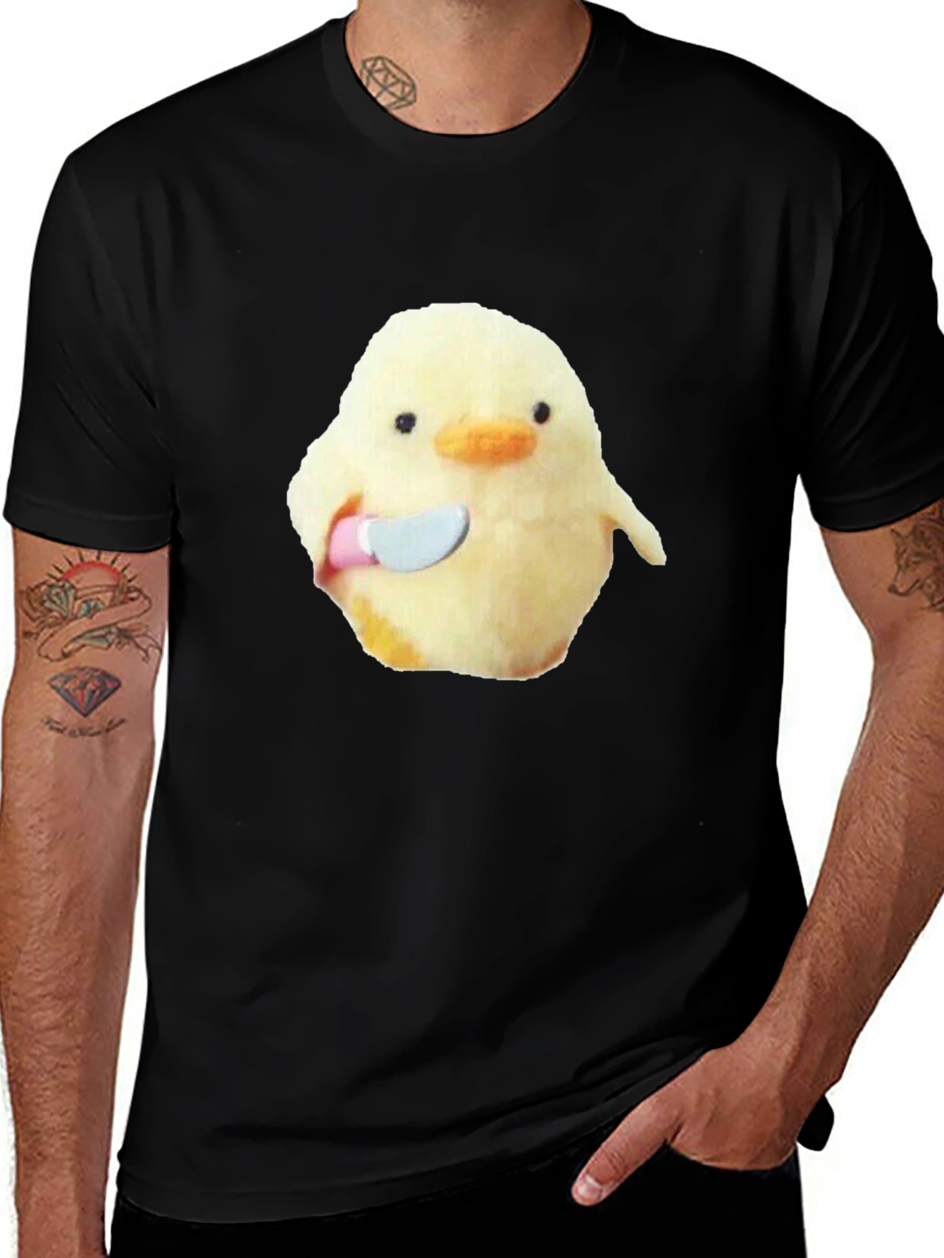 Funny Chick with Knife T-Shirt
