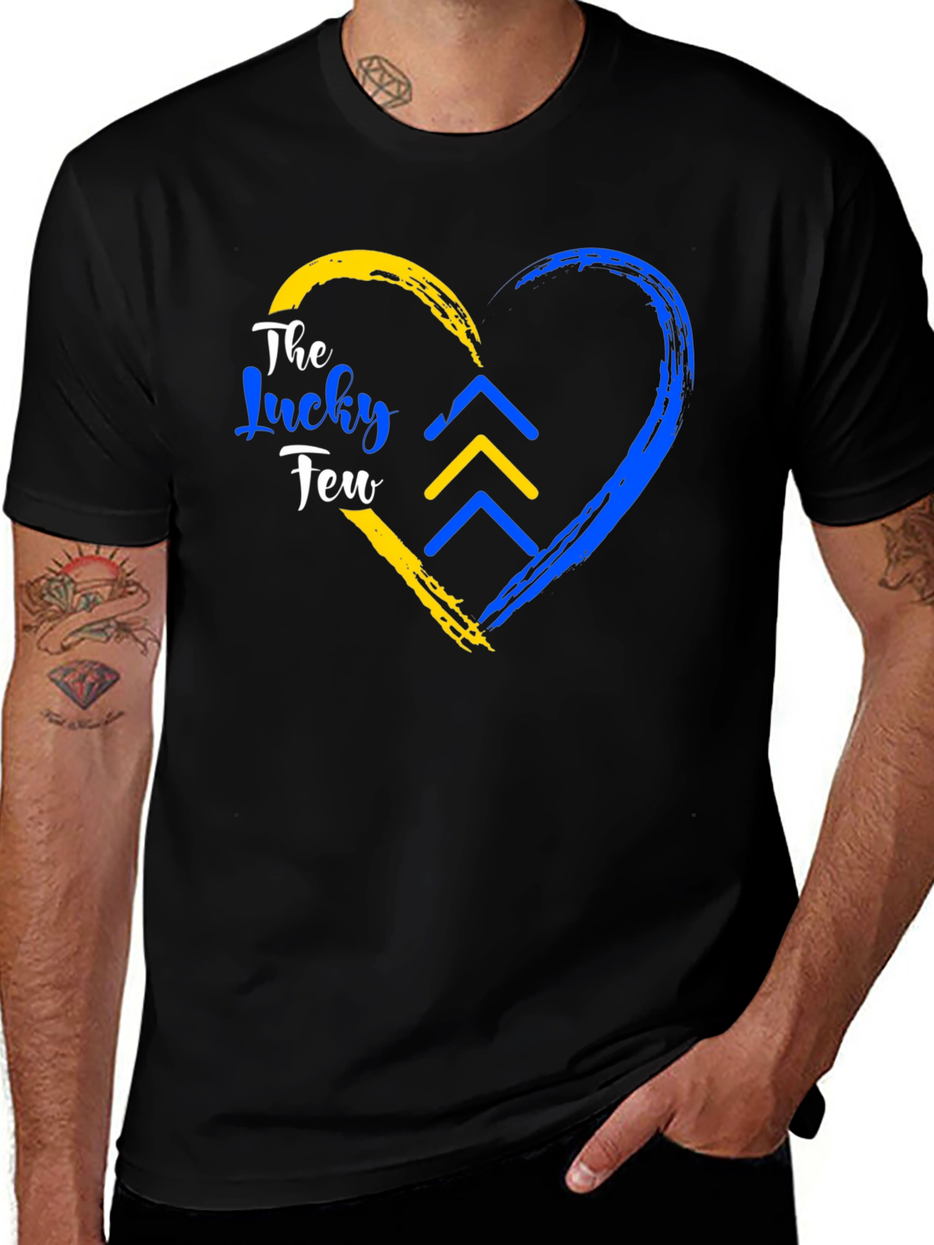Variant 24 of The Lucky Few Down Syndrome Awareness Heart T-Shirt