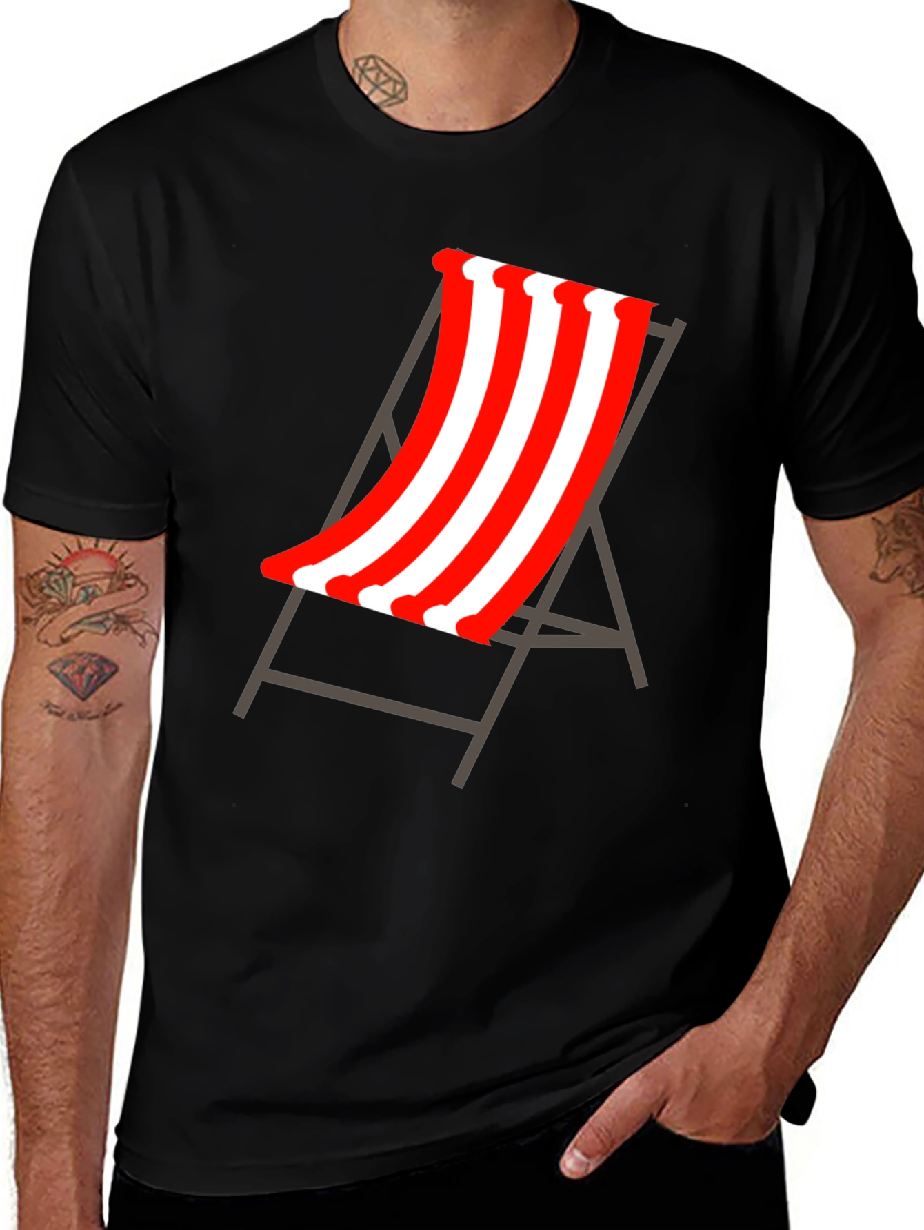 Variant 16 of Beach Chair Graphic Tee - Summer Ready!