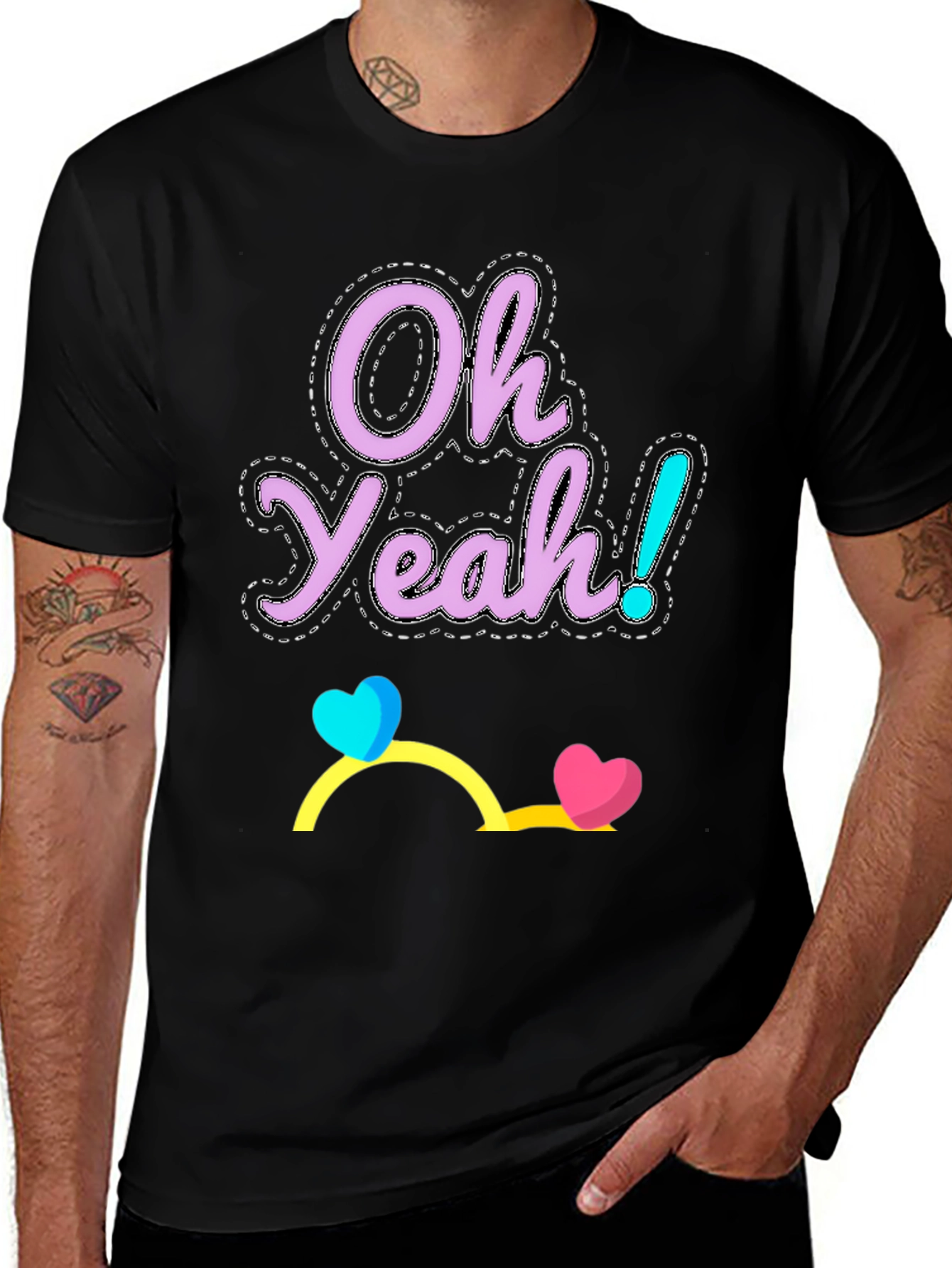 Variant 27 of Oh Yeah! Graphic Tee - Casual Cotton Blend T-Shirt