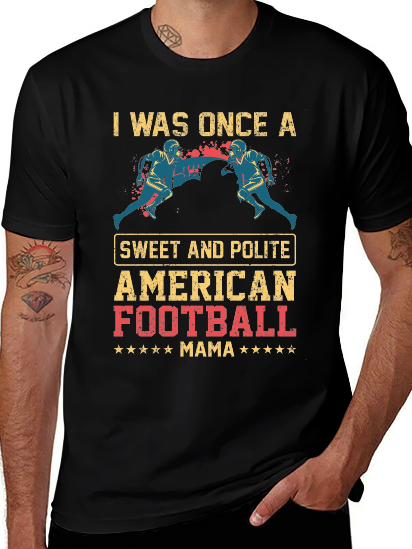 Variant 6 of Sweet & Polite American Football Mama T-Shirt