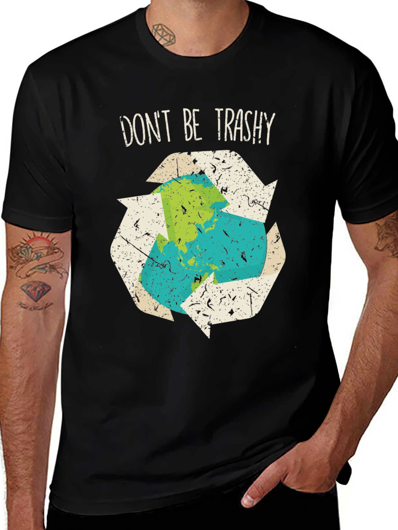 Variant 15 of Don't Be Trashy Recycle Earth Graphic Tee