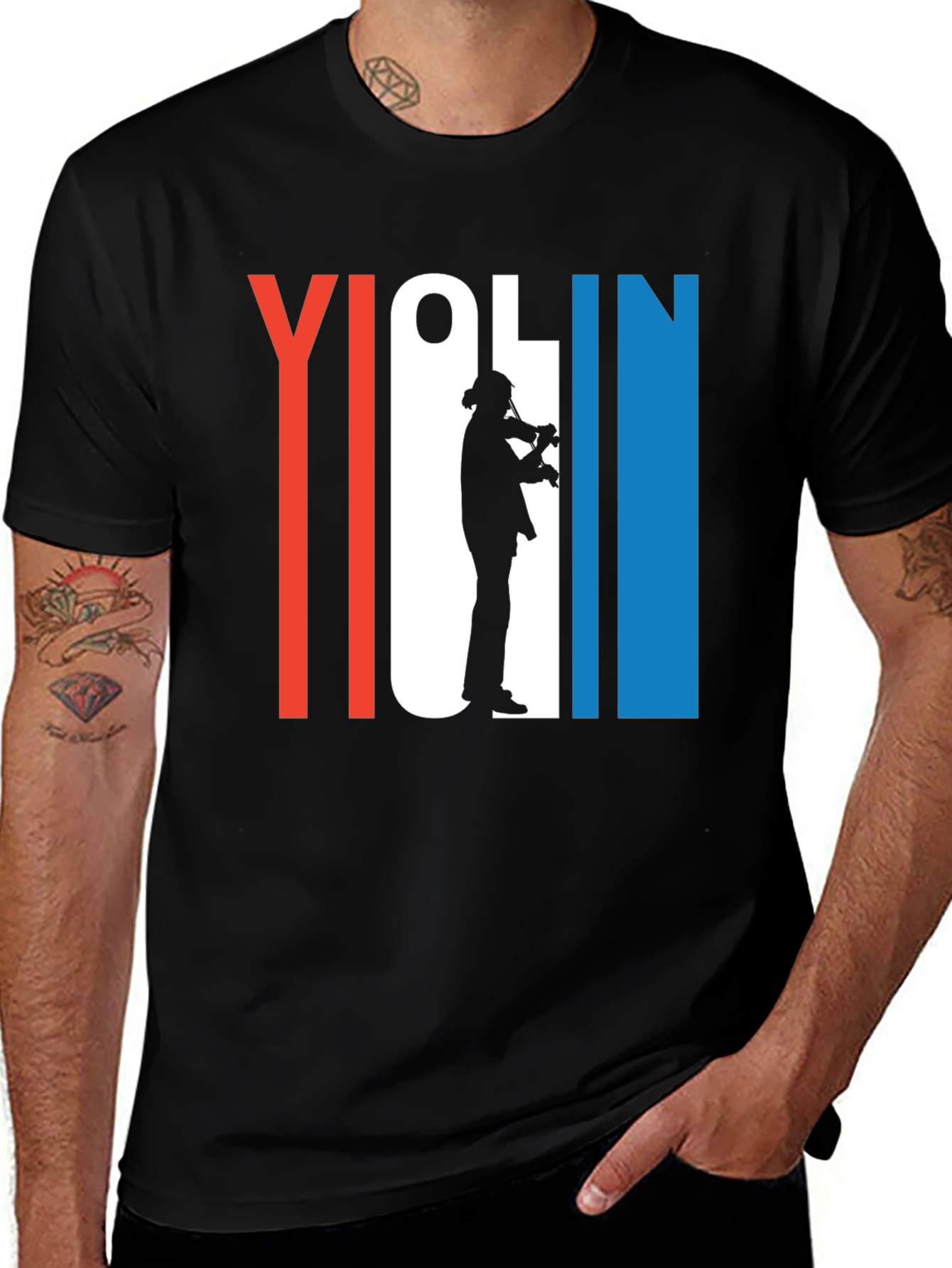 Variant 11 of Violin Player Graphic T-Shirt - Music Lover Tee
