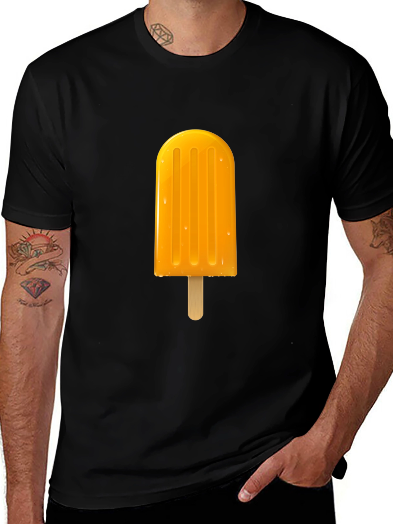 Popsicle Graphic Black T-Shirt