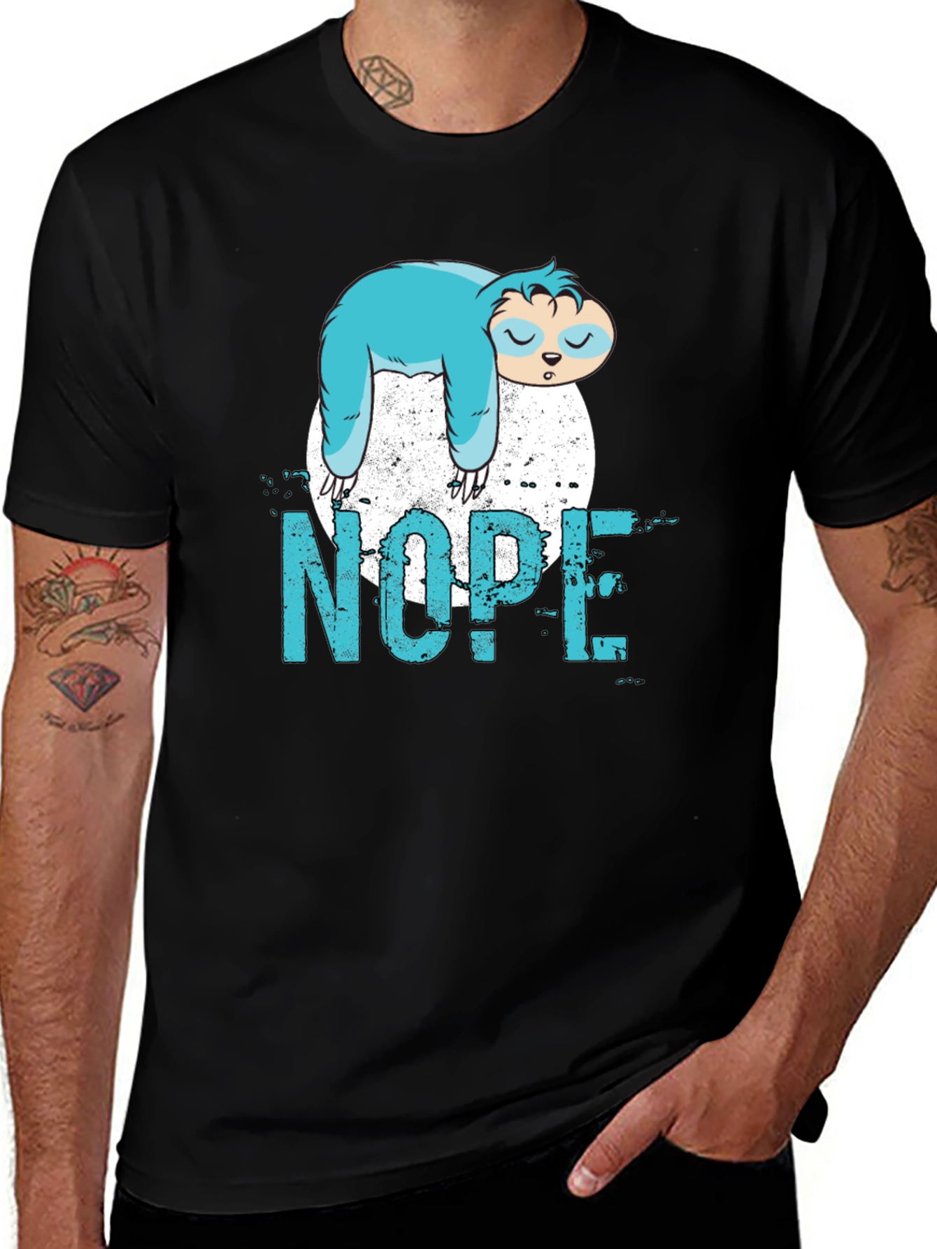 Variant 26 of Nope Sloth Graphic T-Shirt