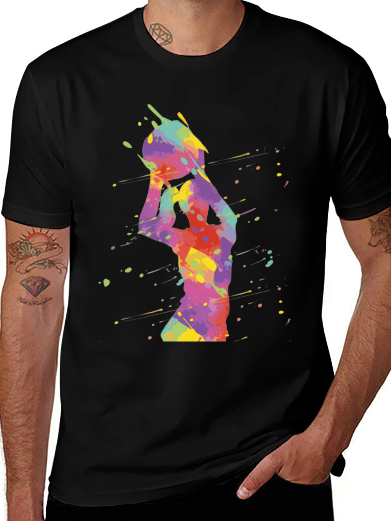 Variant 17 of Colorful Basketball Graphic Tee