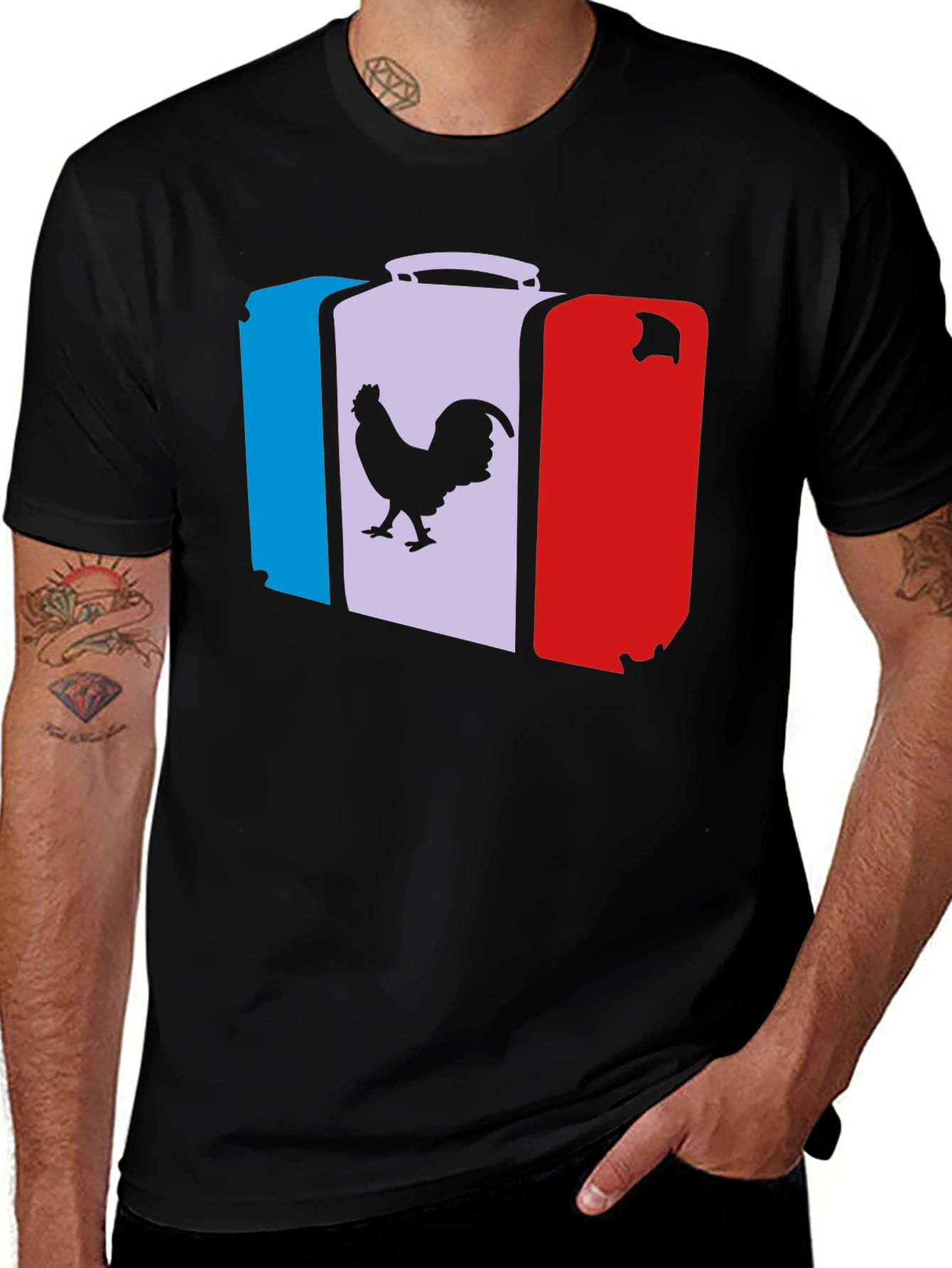 French Flag Suitcase T-Shirt