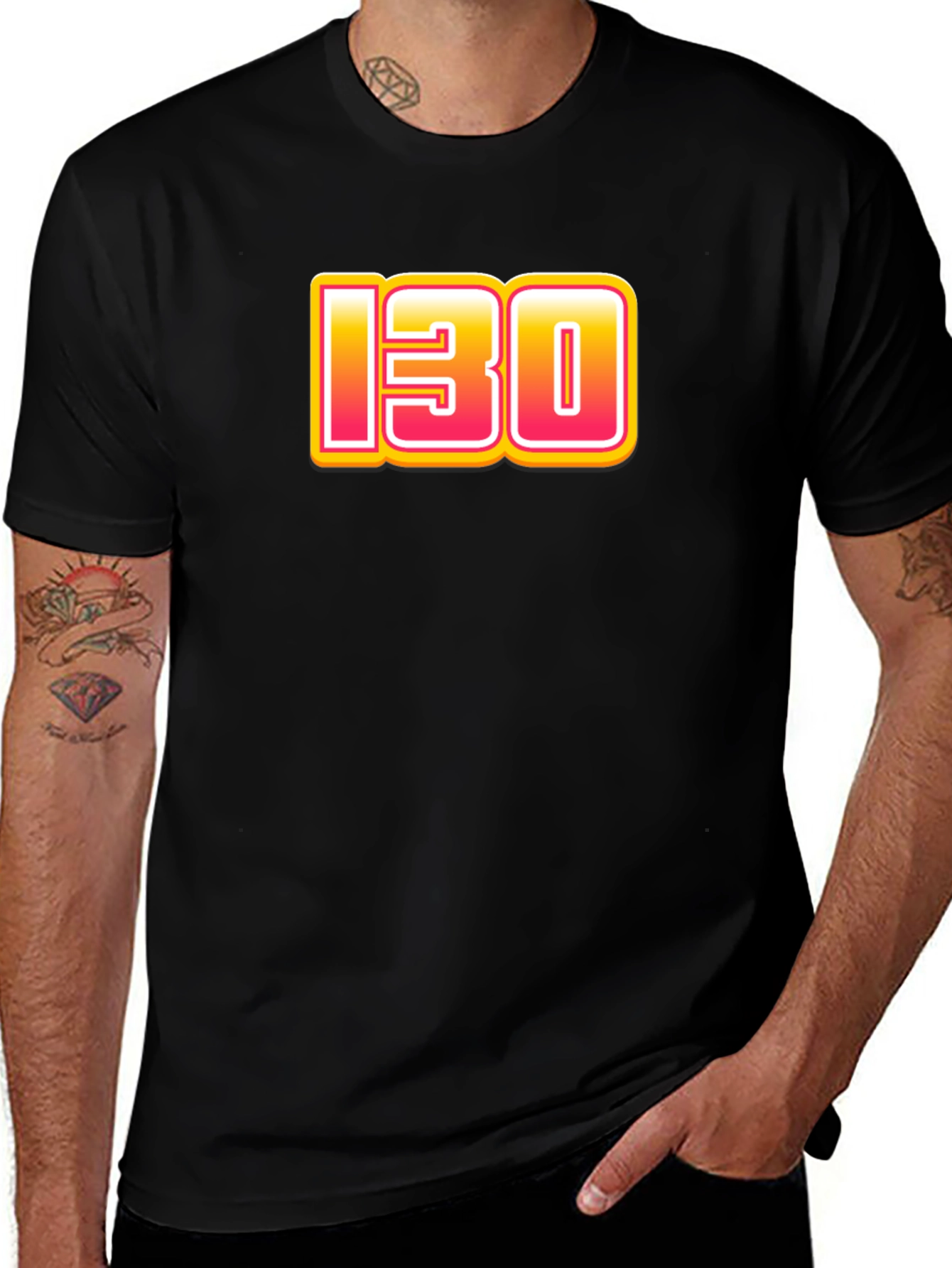Variant 6 of Cool 130 Graphic Black T-Shirt
