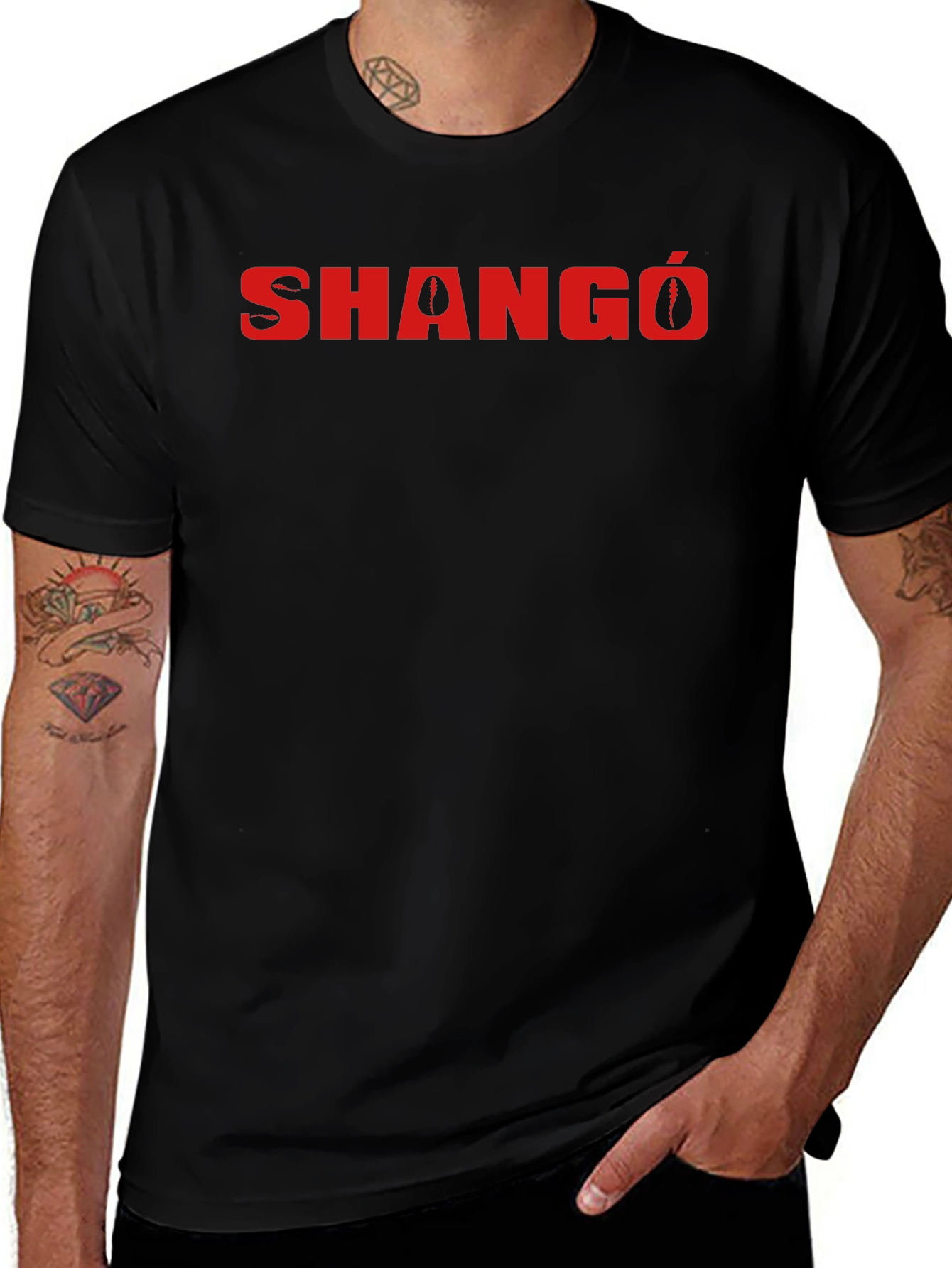 Variant 14 of Shangó Graphic Tee - Black Cotton T-Shirt