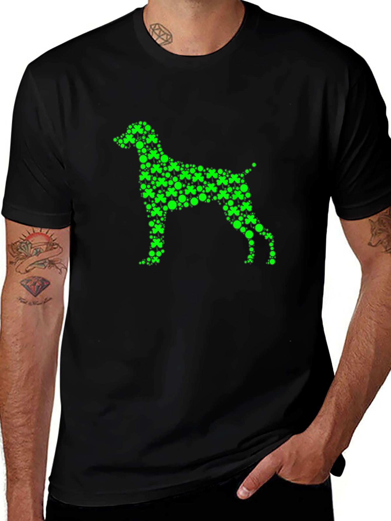 Variant 19 of Shamrock Dog Graphic Tee - St. Patrick's Day