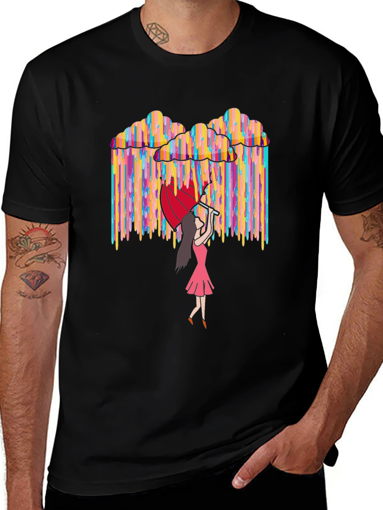Variant 14 of Rainy Day T-Shirt - Unique Colorful Graphic Tee