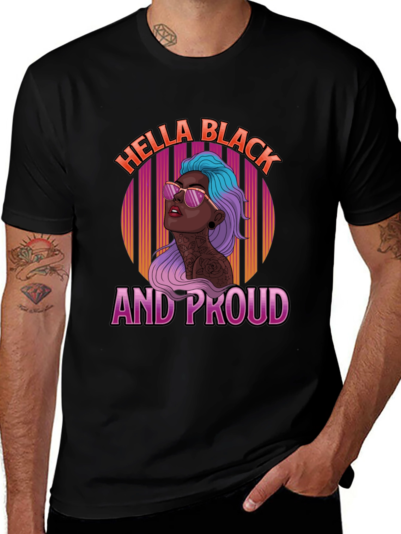 Variant 30 of Hella Black and Proud Graphic T-Shirt