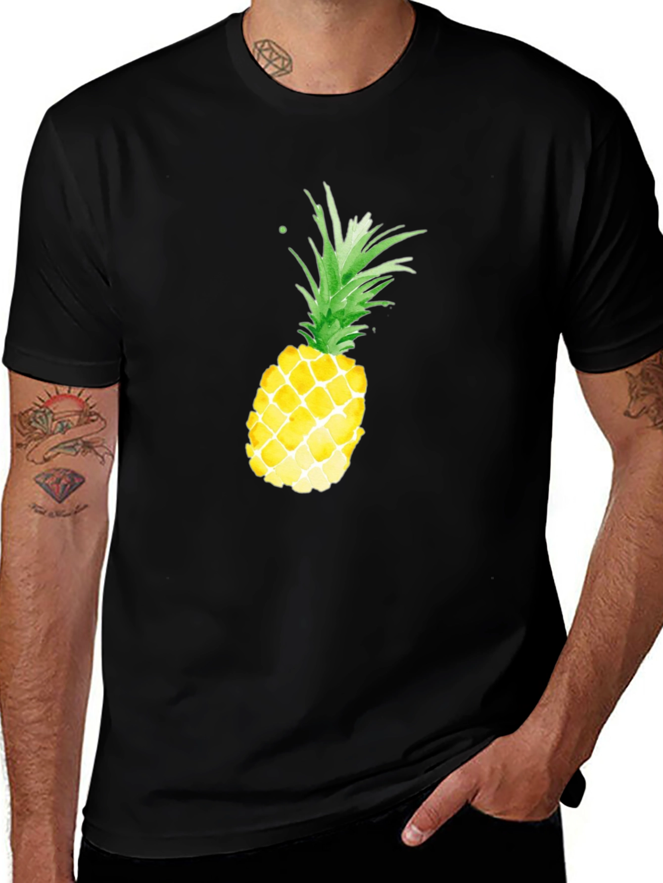 Variant 3 of Pineapple Graphic Print T-Shirt