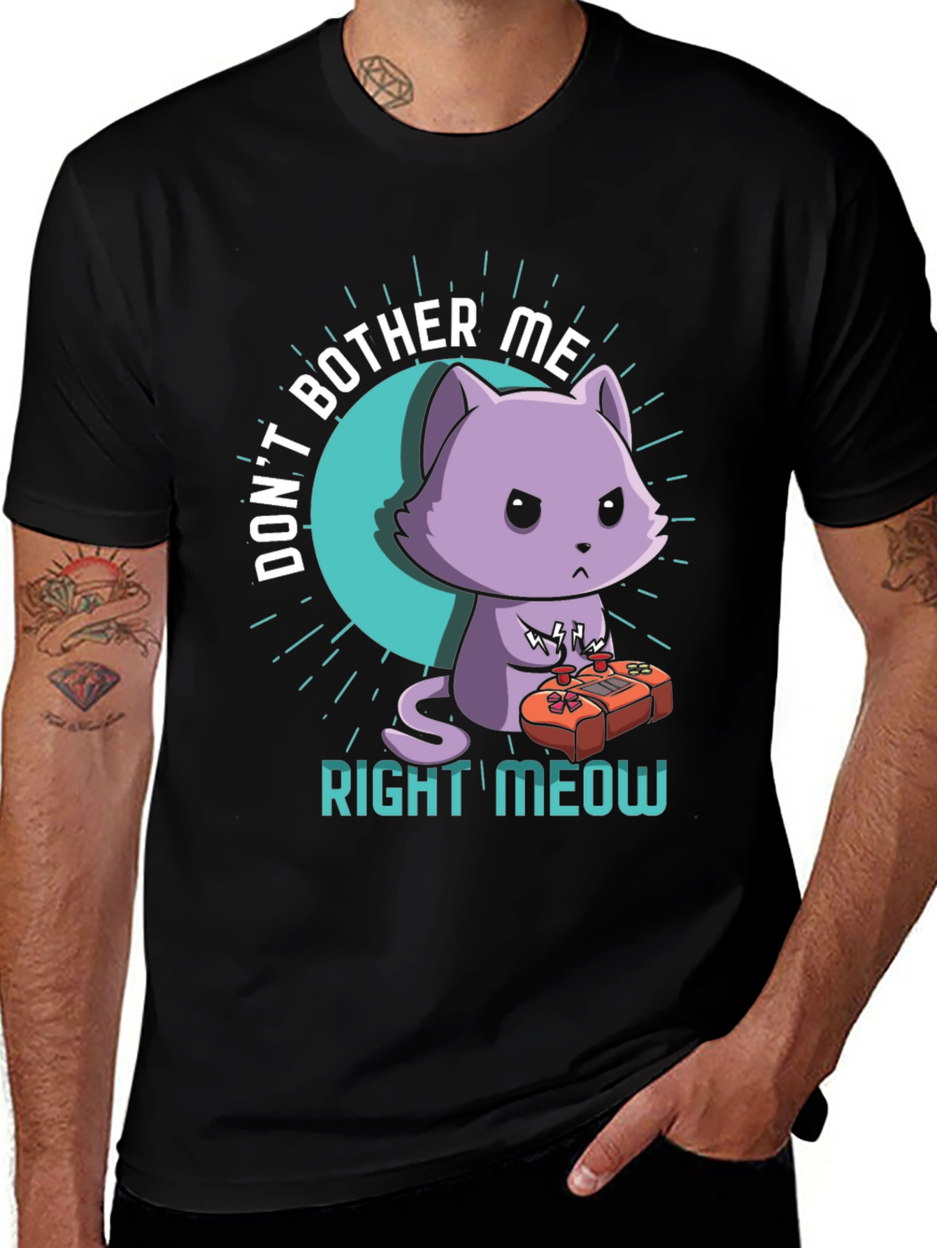 Variant 11 of Don't Bother Me Right Meow T-Shirt