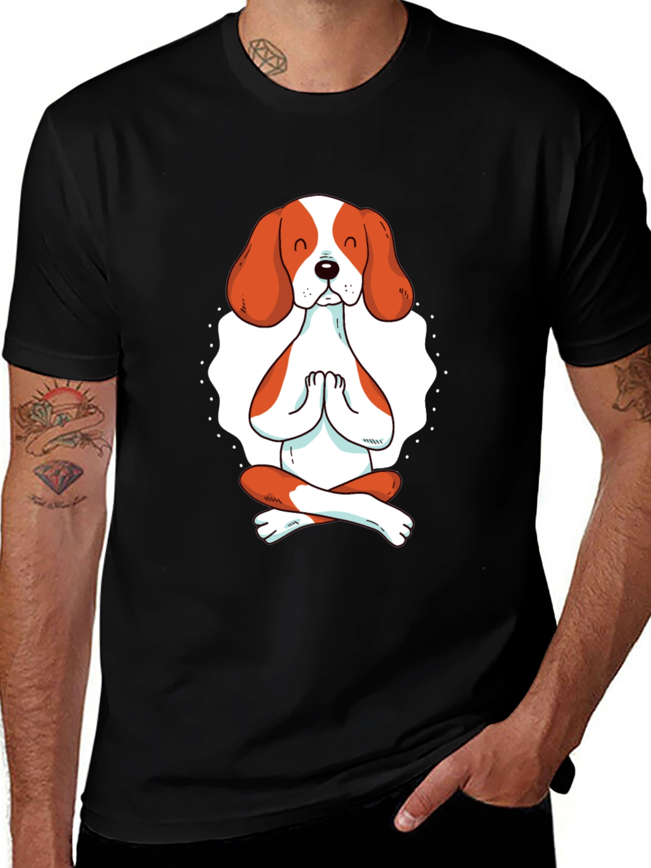 Variant 20 of Yoga Dog Graphic Tee - Meditating Beagle T-Shirt