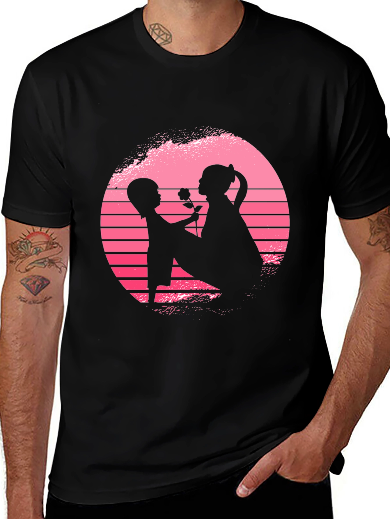 Variant 5 of Romantic Silhouette Graphic T-Shirt