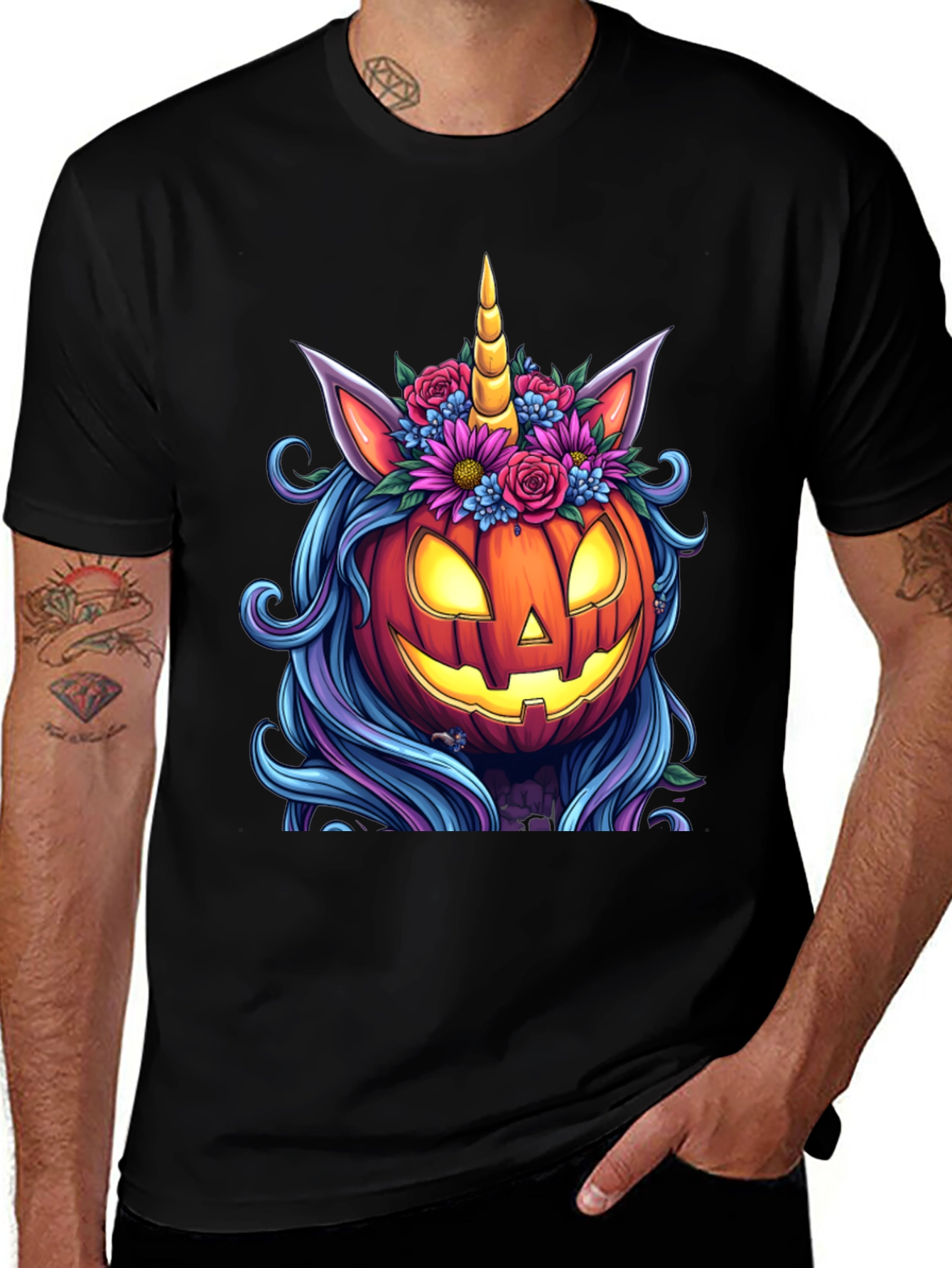 Variant 26 of Unicorn Pumpkin Halloween T-Shirt