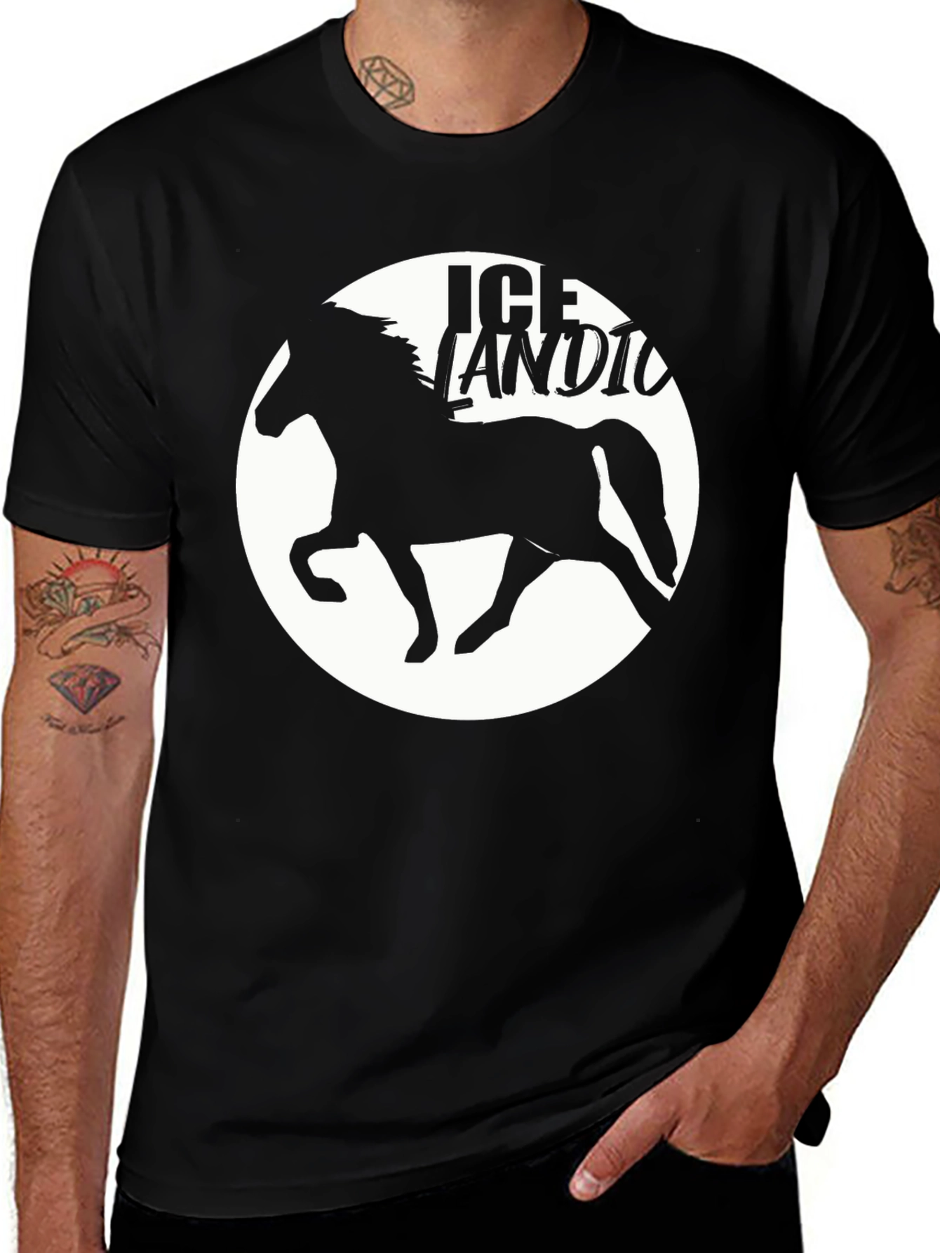 Variant 8 of Icelandic Horse Silhouette T-Shirt