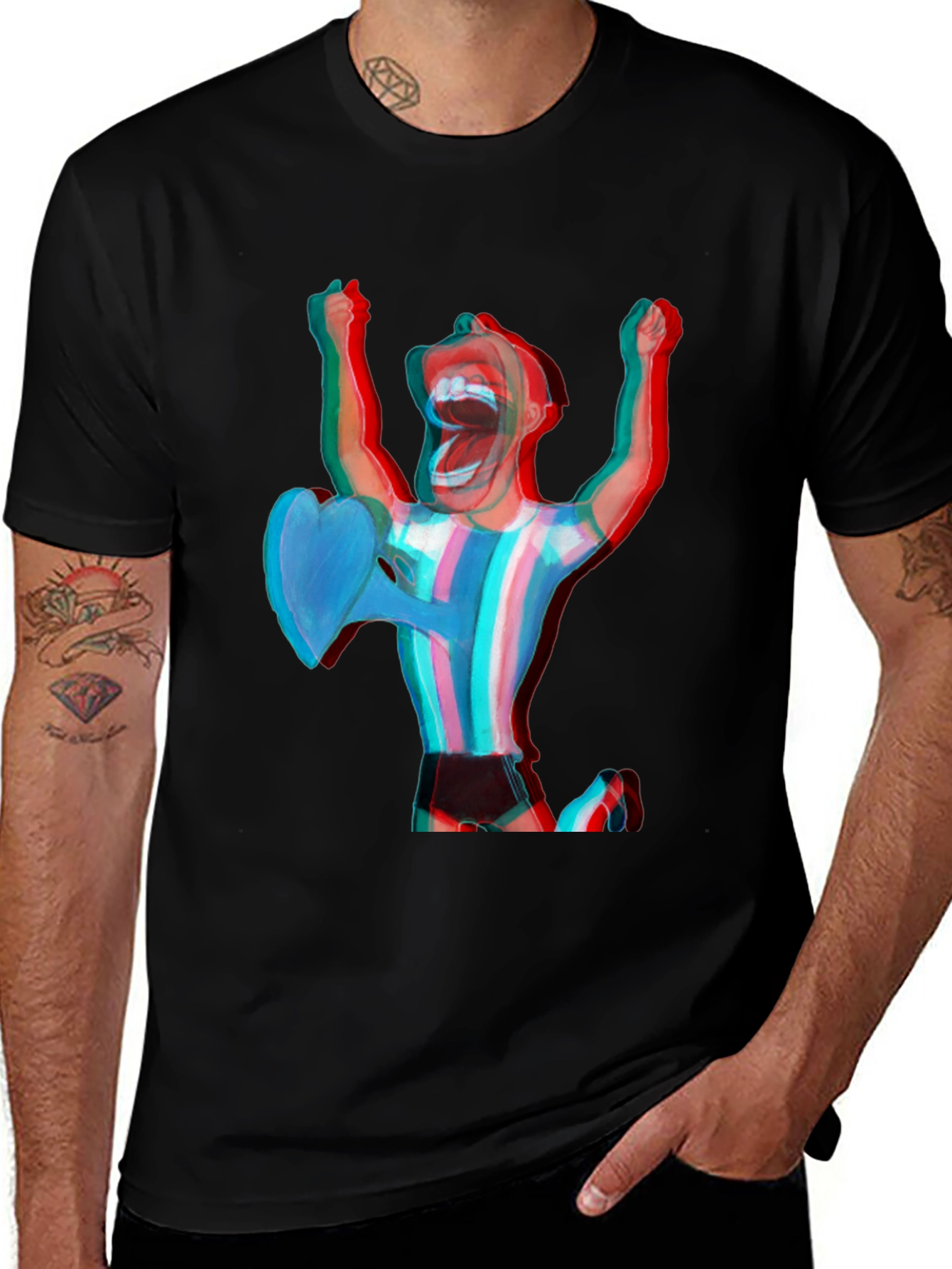 Variant 7 of Stereoscopic Man T-Shirt