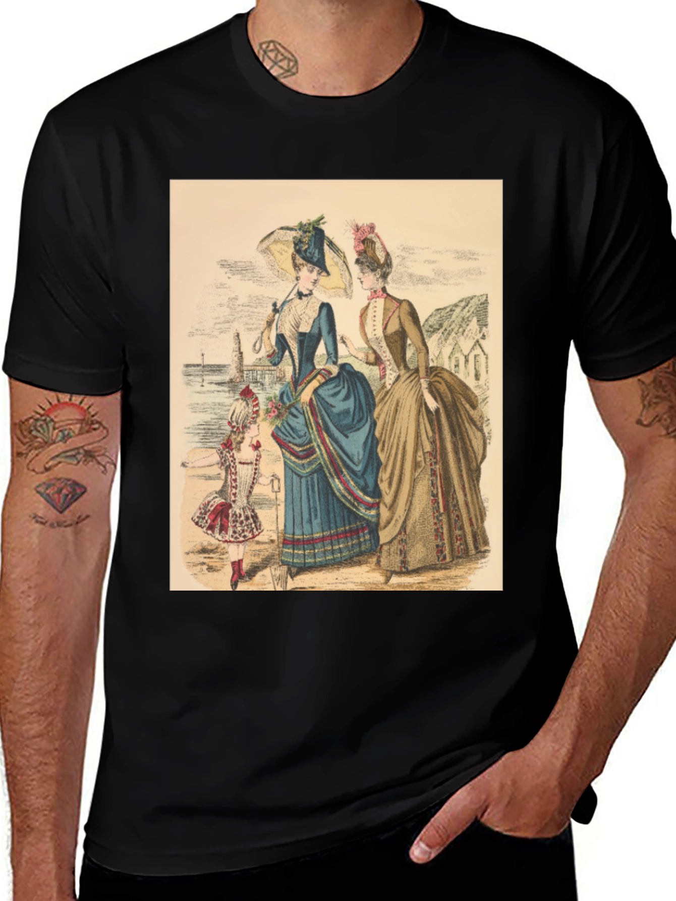 Variant 21 of Victorian Era Women's Fashion Graphic Tee