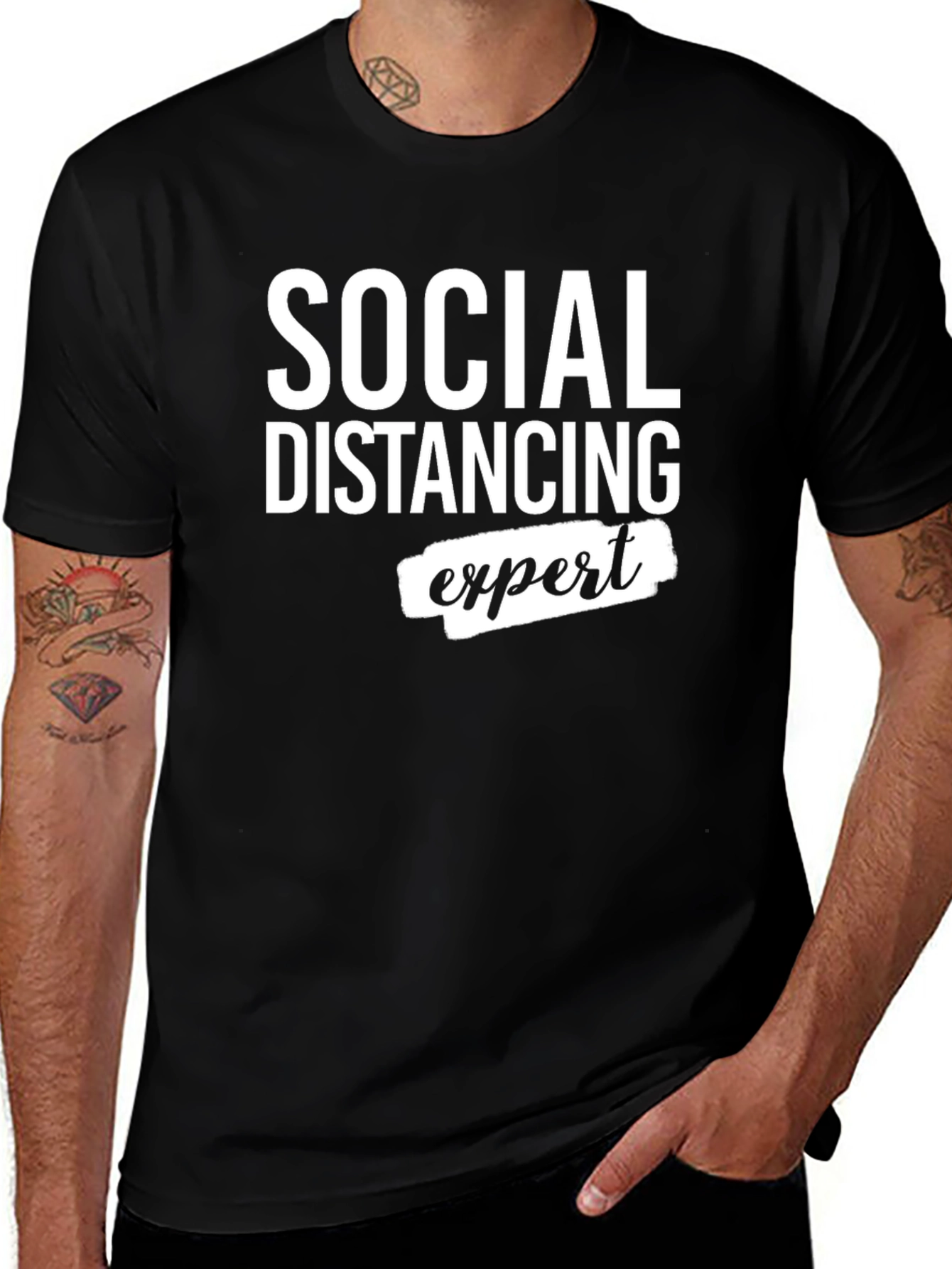 Variant 2 of Social Distancing Expert Graphic T-Shirt