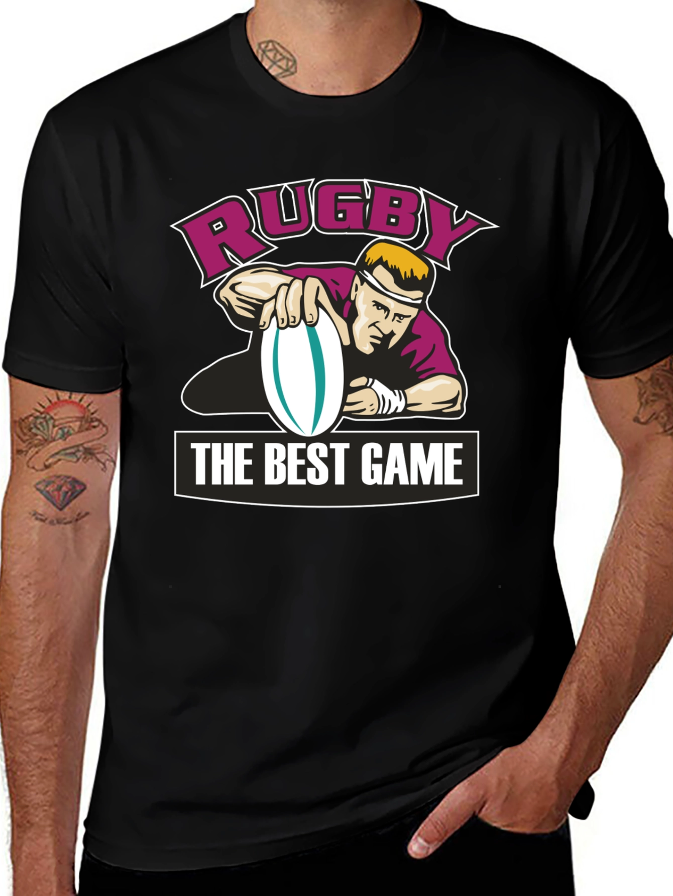 Variant 30 of Rugby Graphic T-Shirt - The Best Game