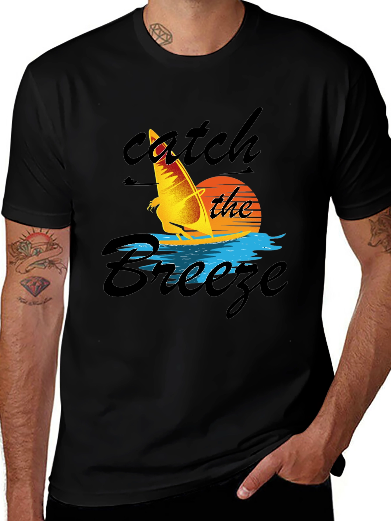 Variant 18 of Catch the Breeze Graphic T-Shirt - Surf Inspired
