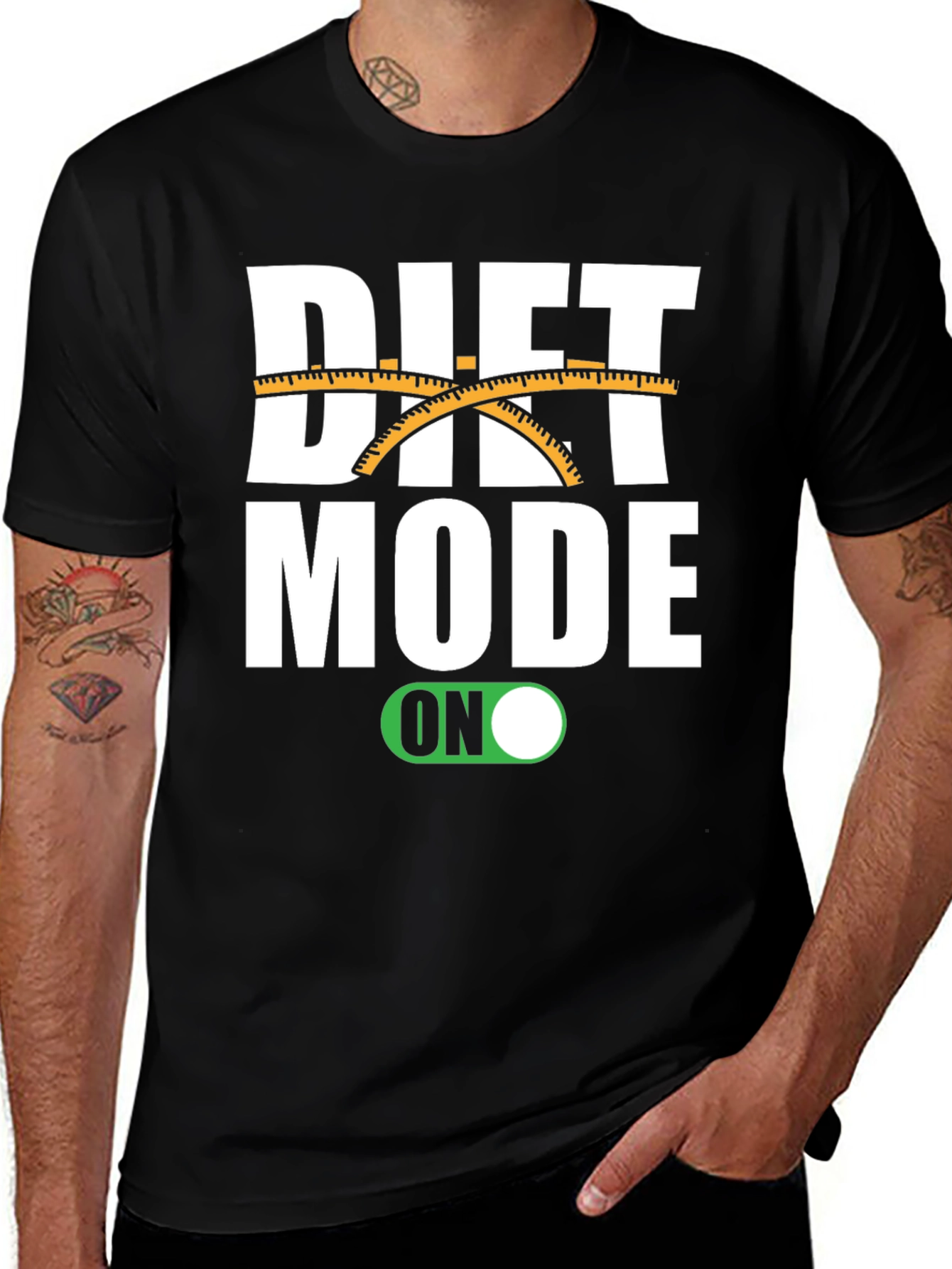 Variant 20 of Diet Mode On - Graphic Print T-Shirt