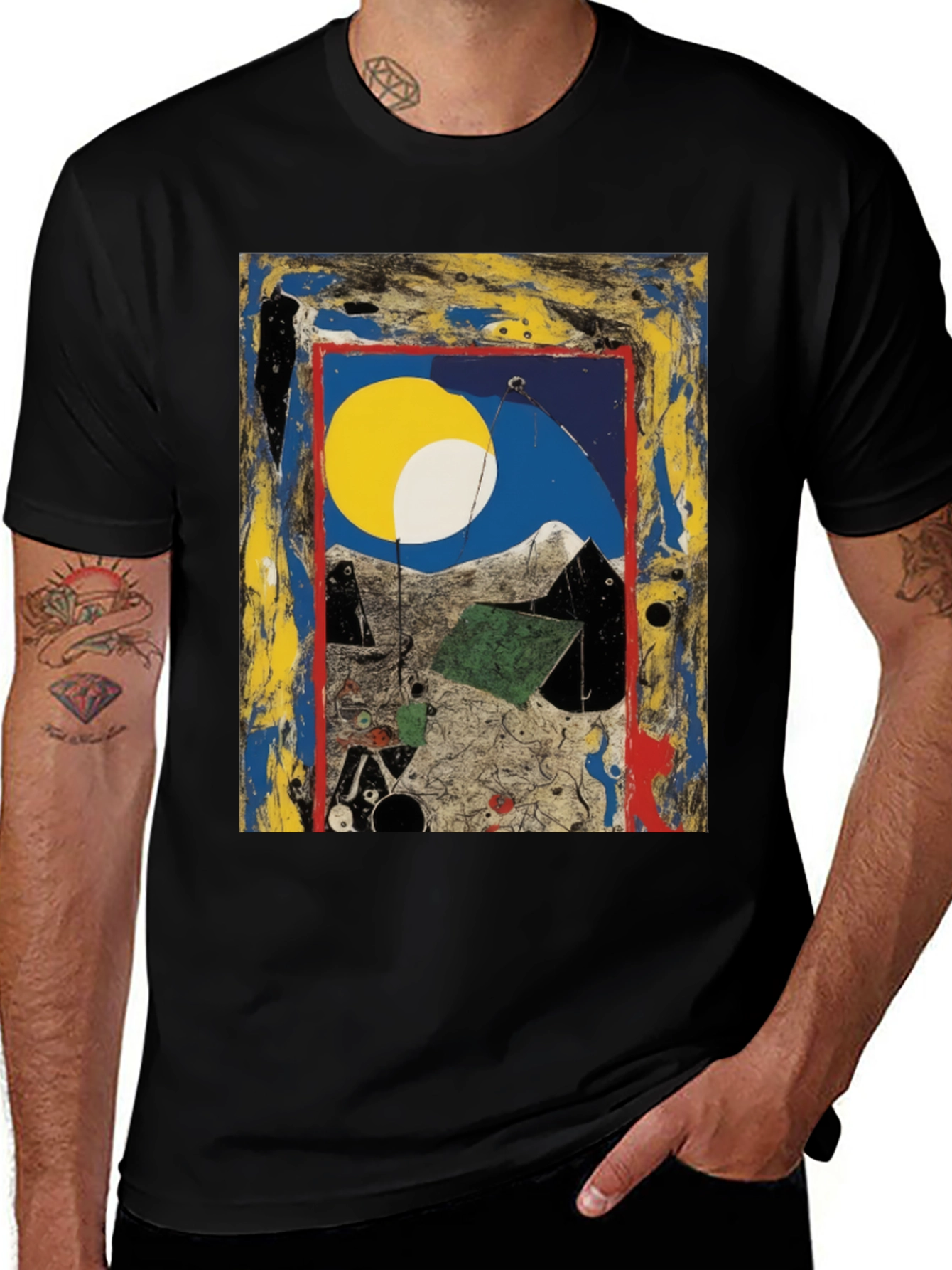 Variant 17 of Abstract Art Print Tee - Modern Artistic Fashion