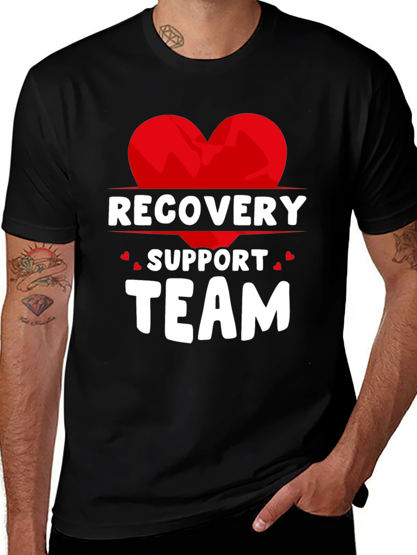 Variant 20 of Recovery Support Team Heart Graphic T-Shirt