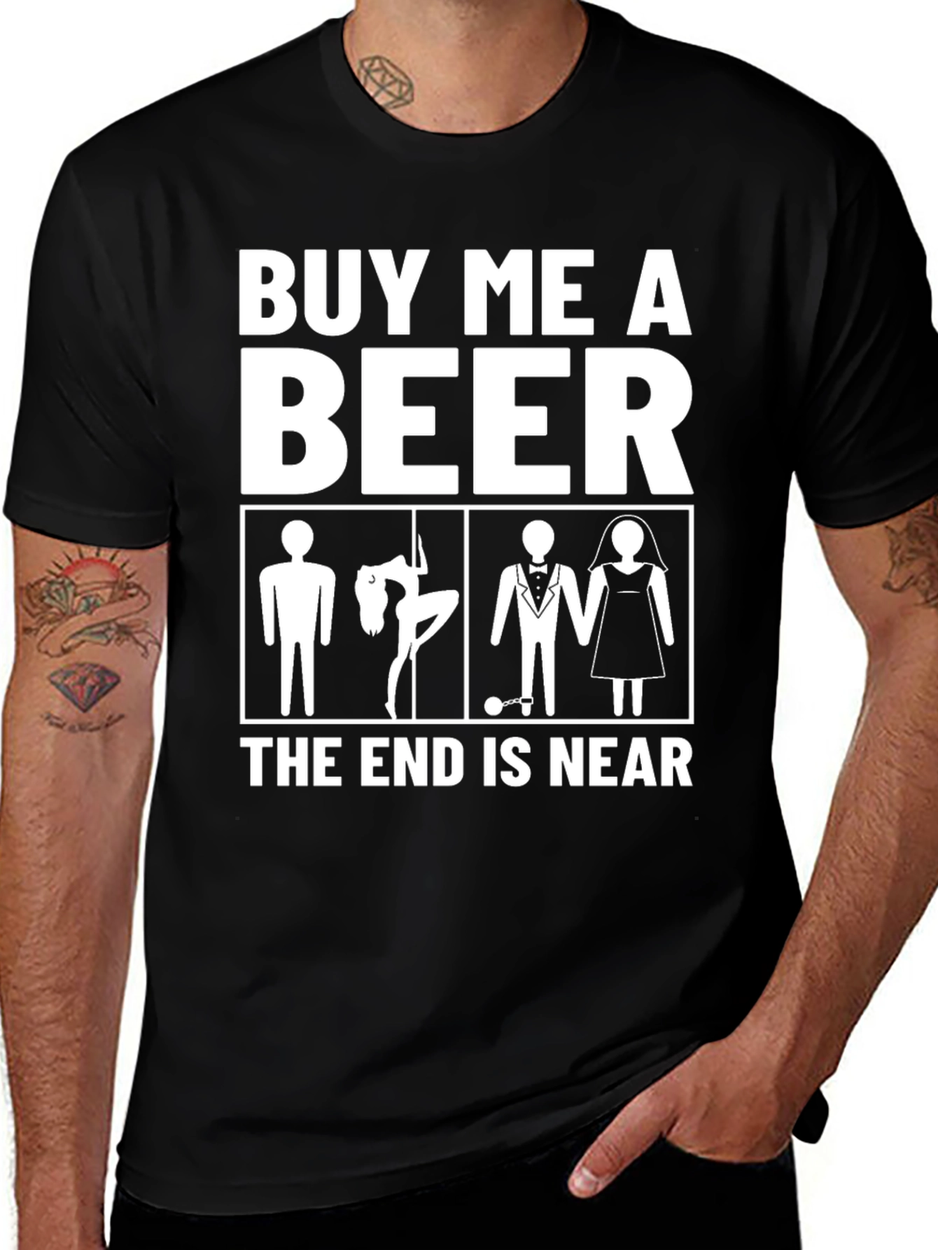 Variant 13 of Buy Me A Beer Funny Bachelor Party T-Shirt