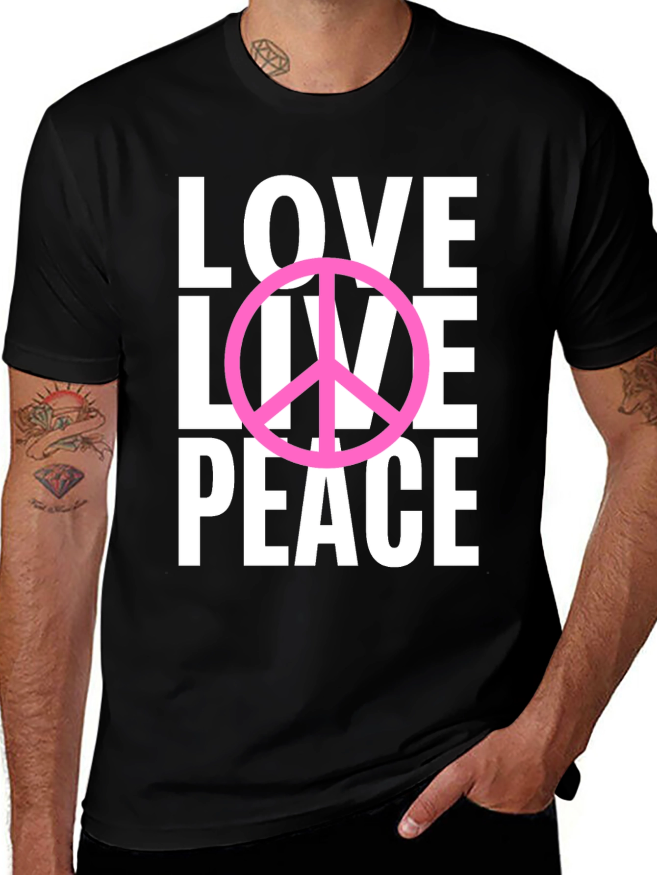 Variant 2 of Love Live Peace Graphic Tee
