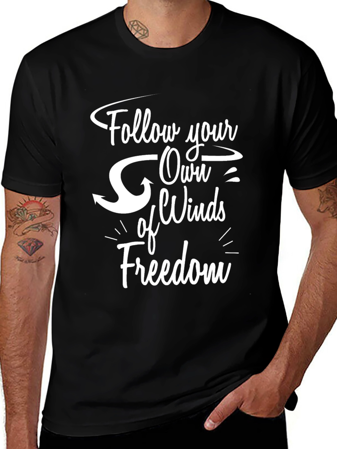 Variant 9 of Follow Your Own Winds of Freedom Graphic Tee
